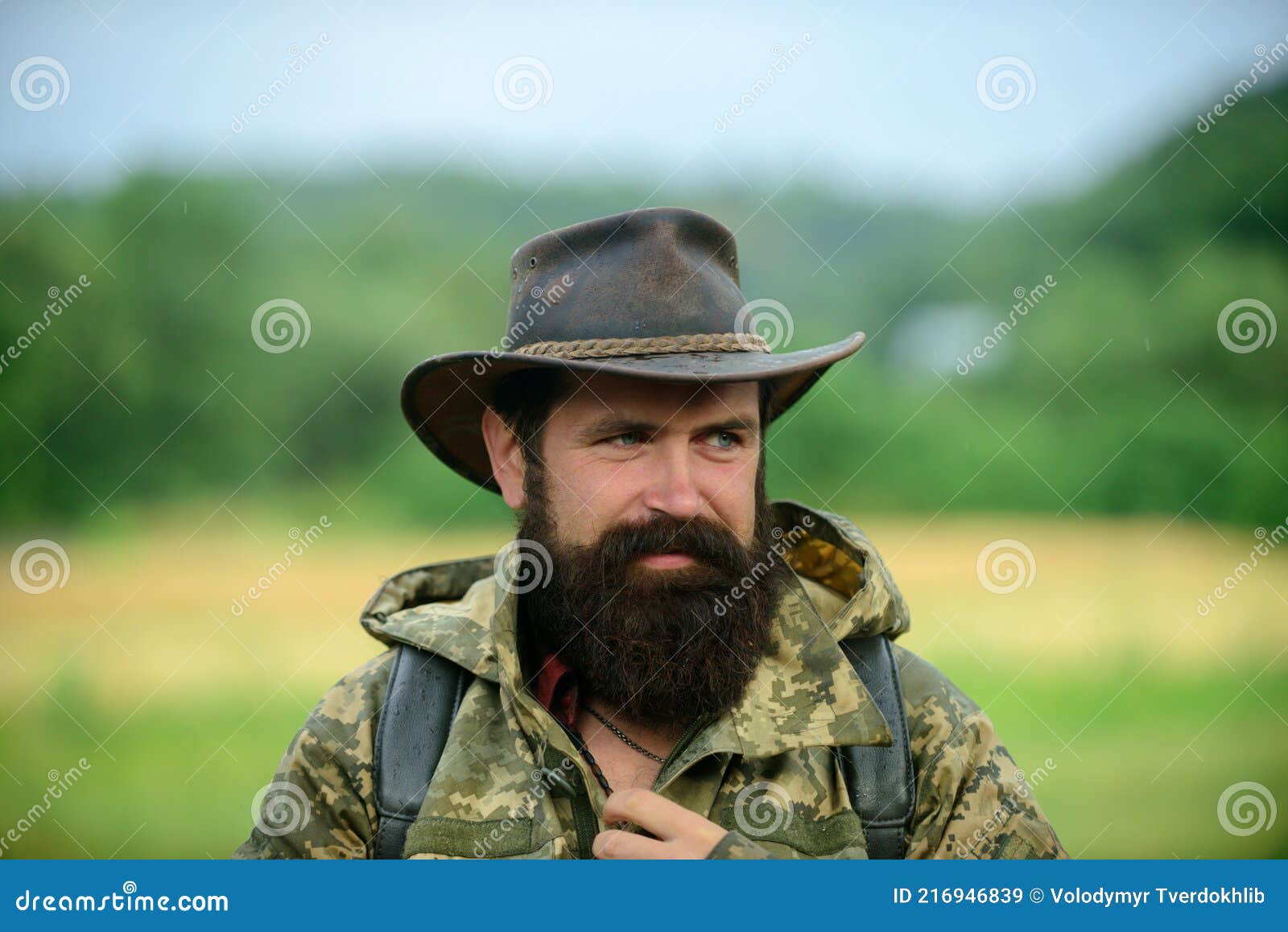 Hunting Season. Animal Hunt. Brutal Man Poacher. Male Adventures. Beard ...