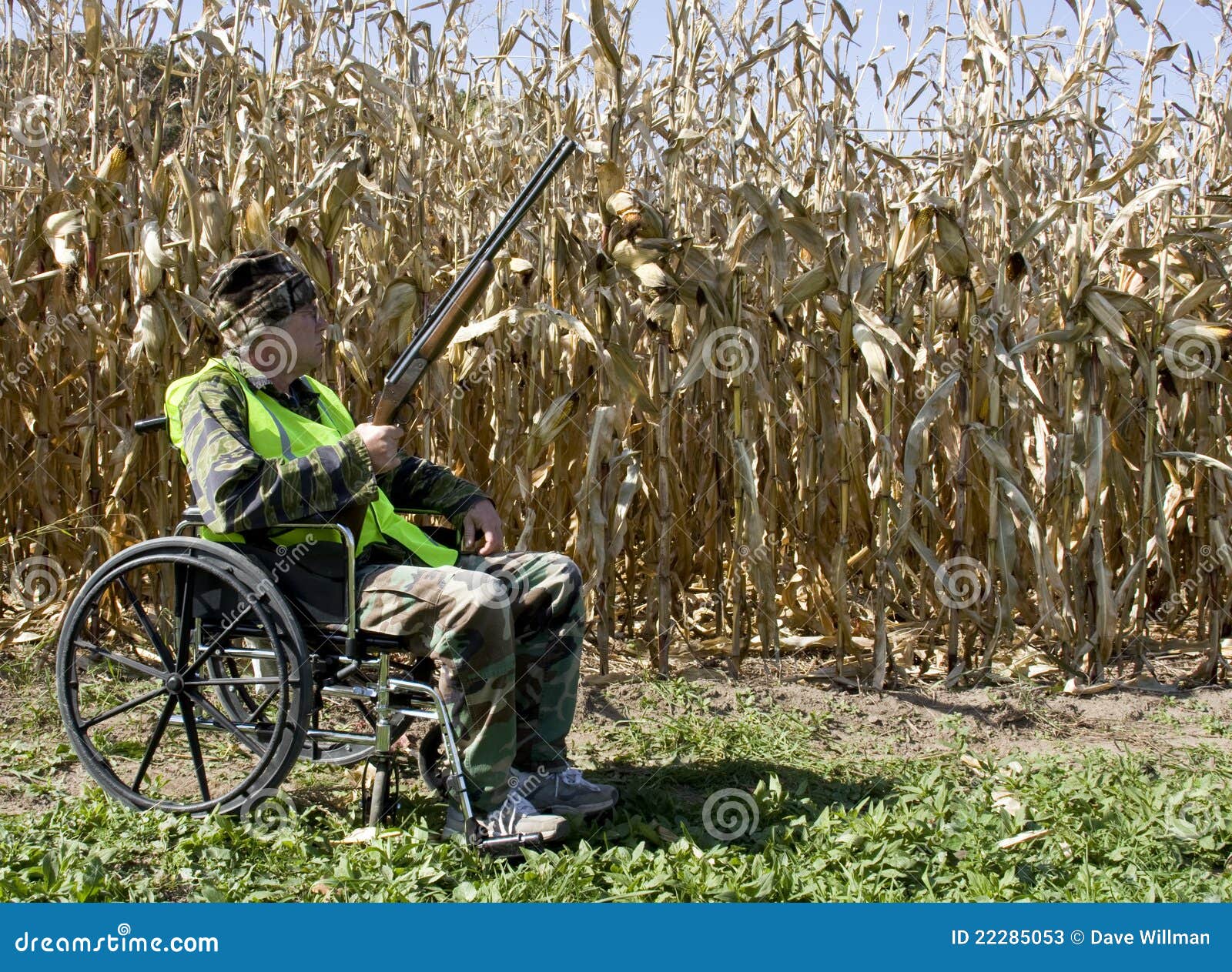 Hunting from a wheelchair stock image. Image of hunting 22285053