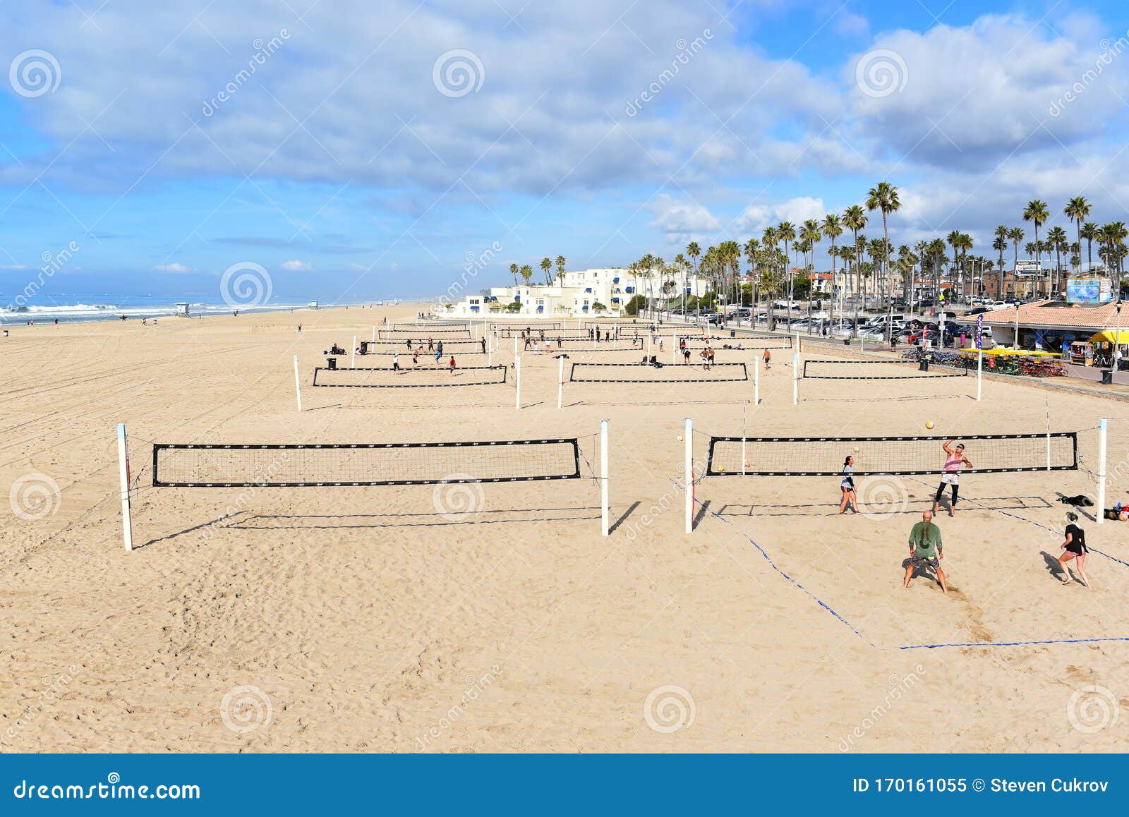Sand Volleyball Courts Adjacent To the Pier in Huntington Beach Sand Volleyball Courts Adjacent To the Pier in Huntington Beach