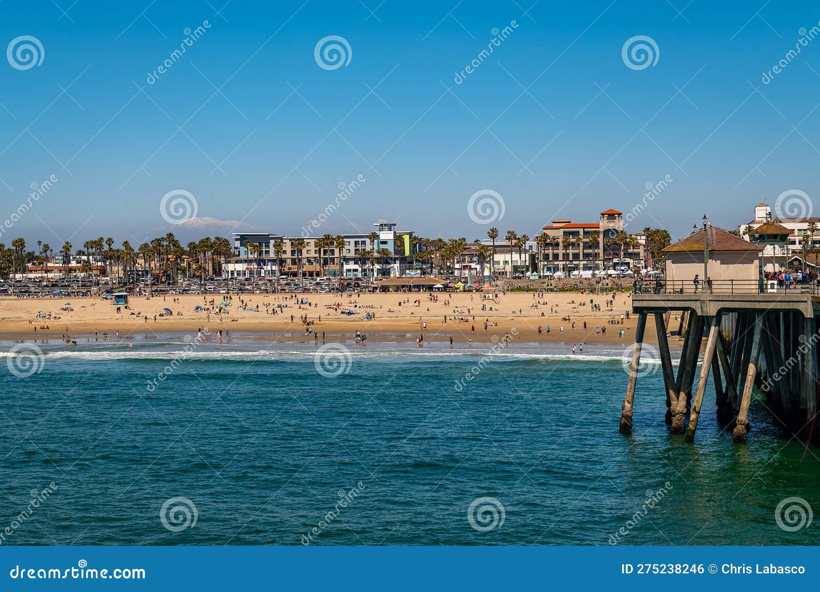 Huntington Beach the the Huntington Beach Pier Stock Photo - Image of ...