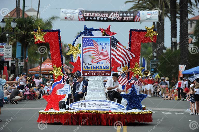 Huntington Beach 4th of July Parade, California, USA Editorial Photo