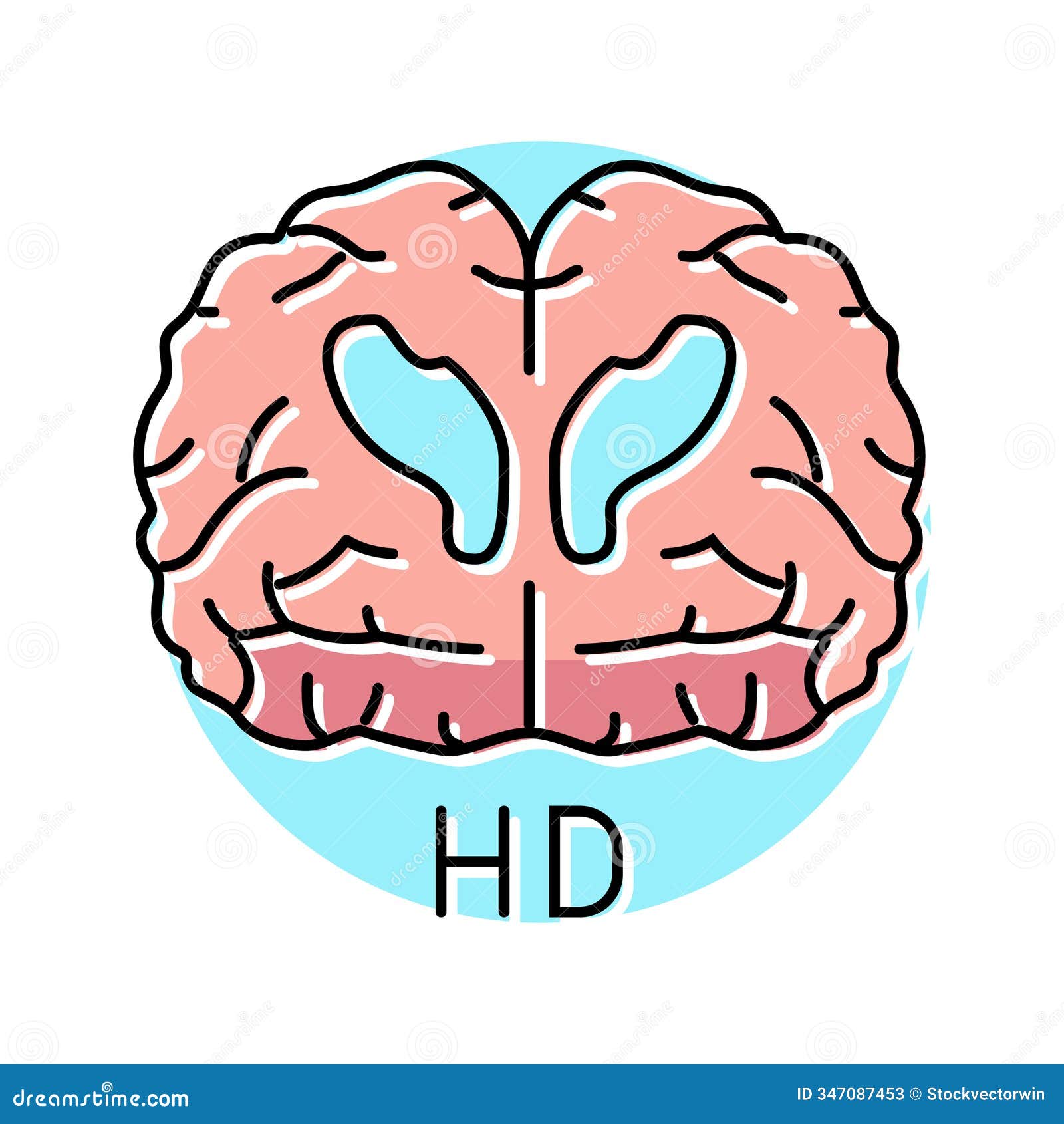 huntingtons disease color icon  
