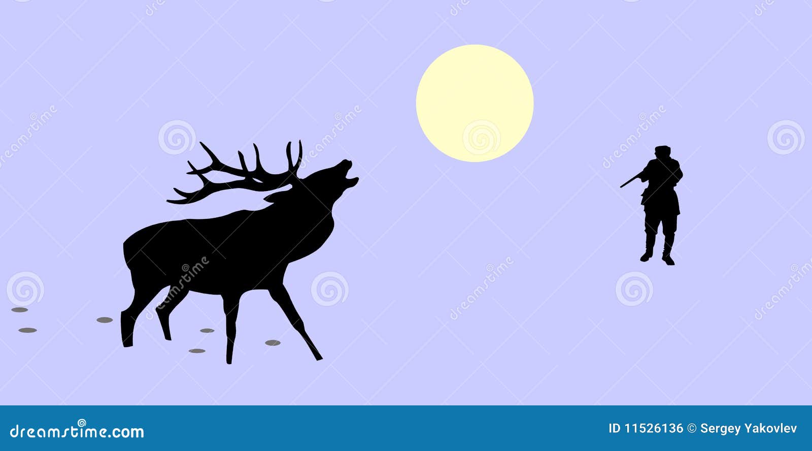 Huntsman stock vector. Illustration of abstract, scroll - 11526136