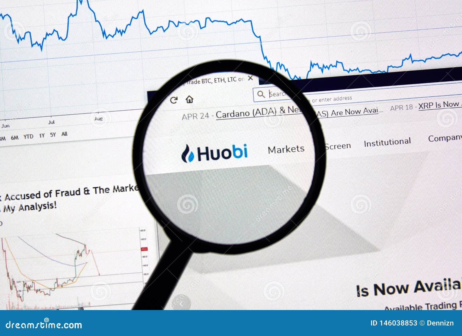 Huobi Cryptocurrency Exchange Site Editorial Stock Photo ...
