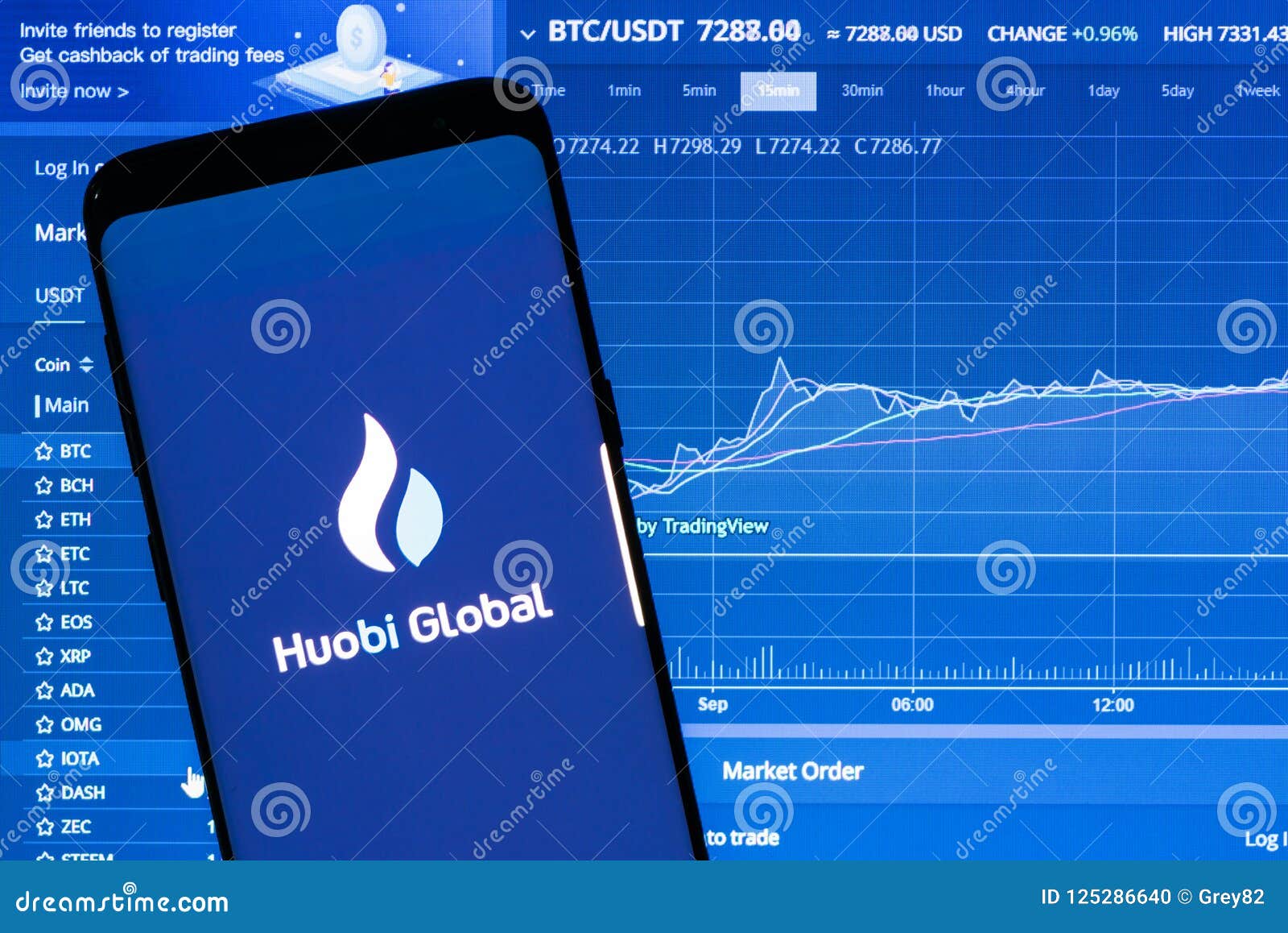 Huobi Global Application Running On Smartphone. Editorial ...