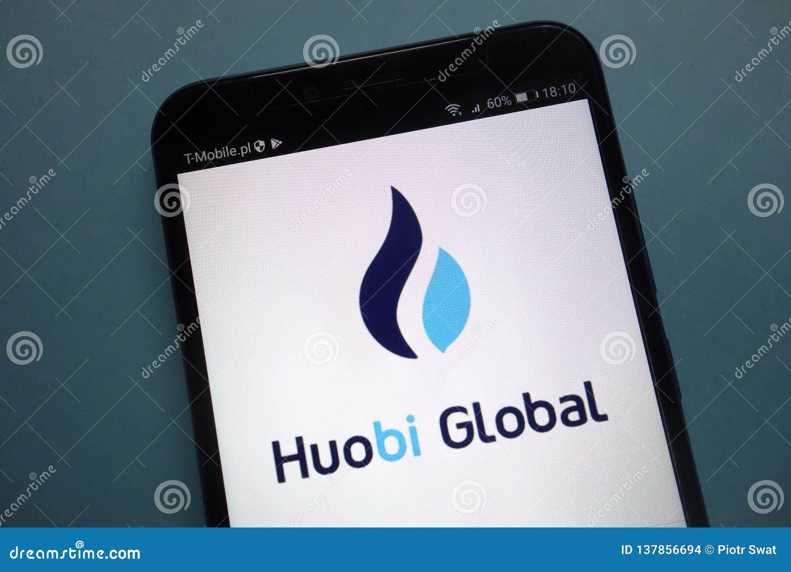 Huobi Global Cryptocurrency Exchange Logo On Smartphone ...