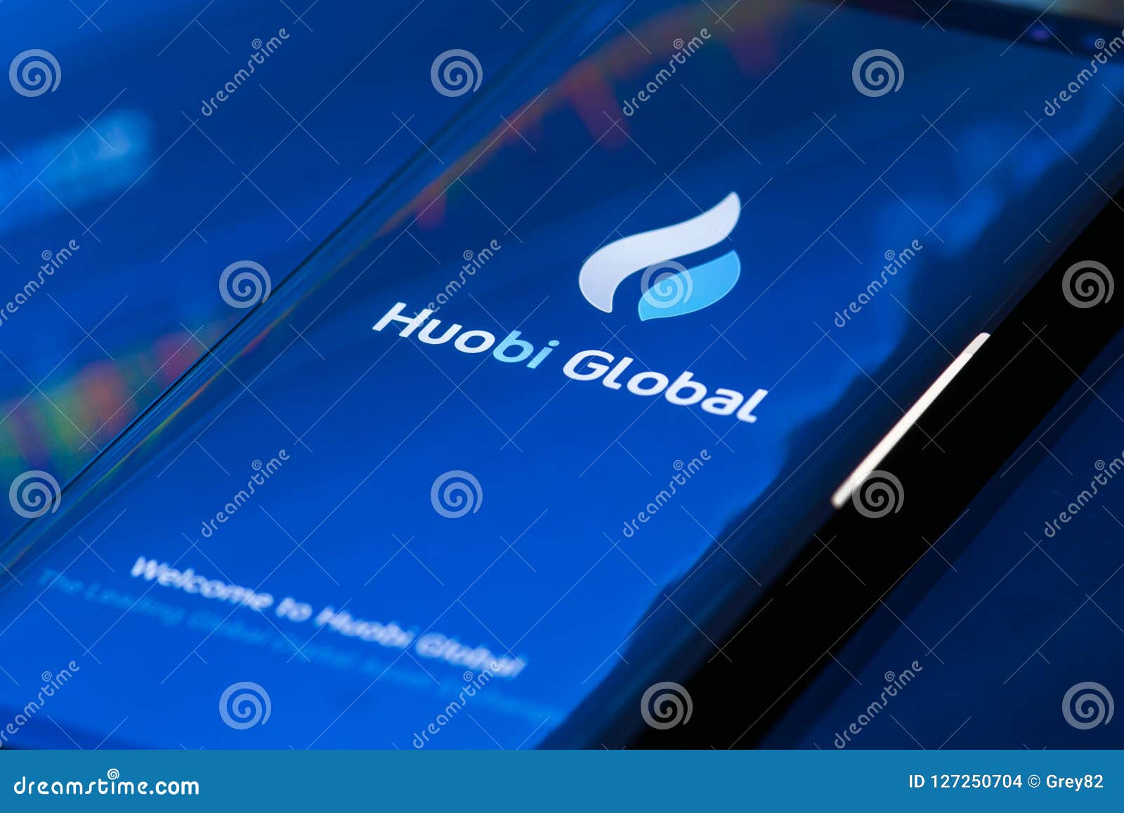 Huobi Global Mobile App Running On Smartphone. Editorial ...