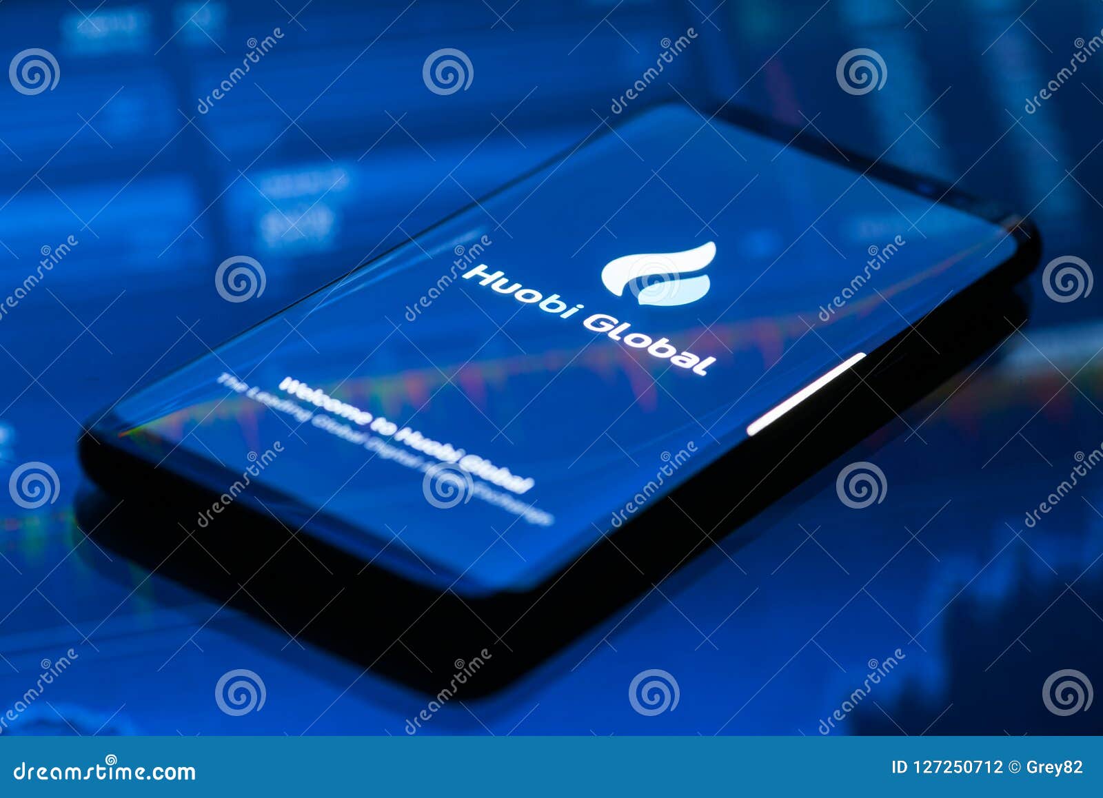 Huobi Global Mobile App Running On Smartphone. Editorial ...