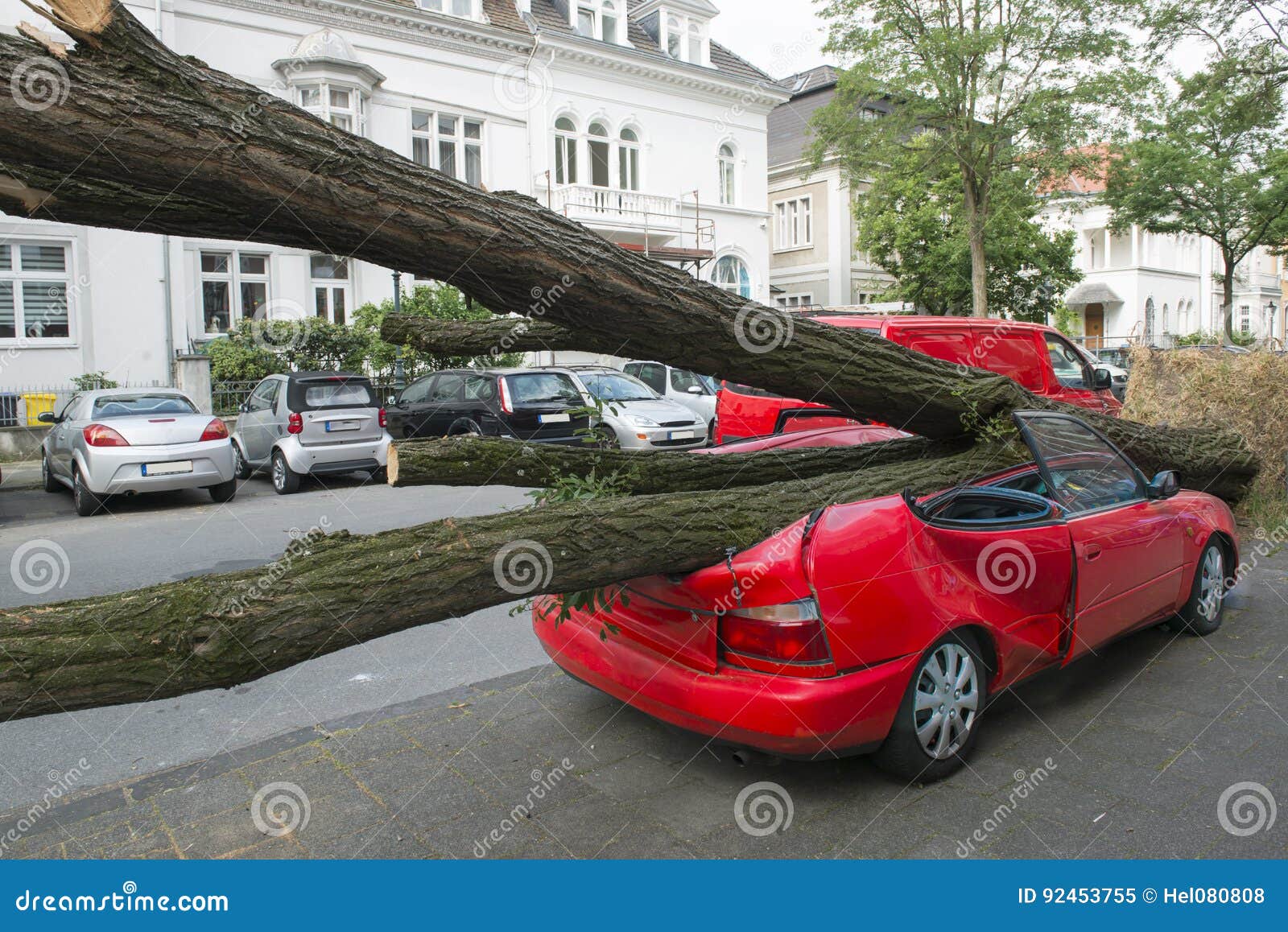 hurricane damaged car