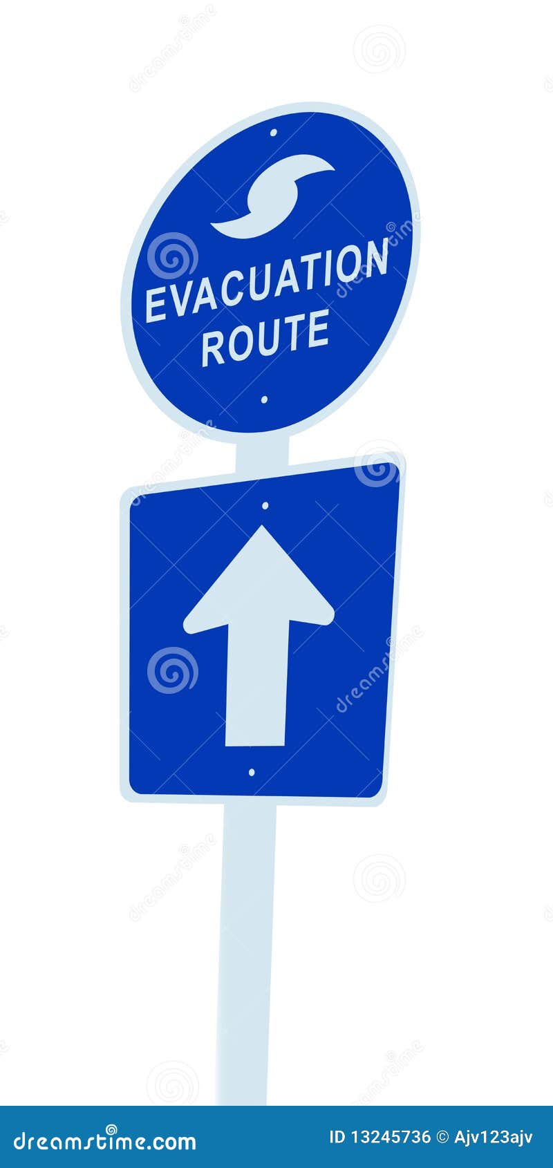 Hurricane evacuation sign stock vector. Illustration of attention