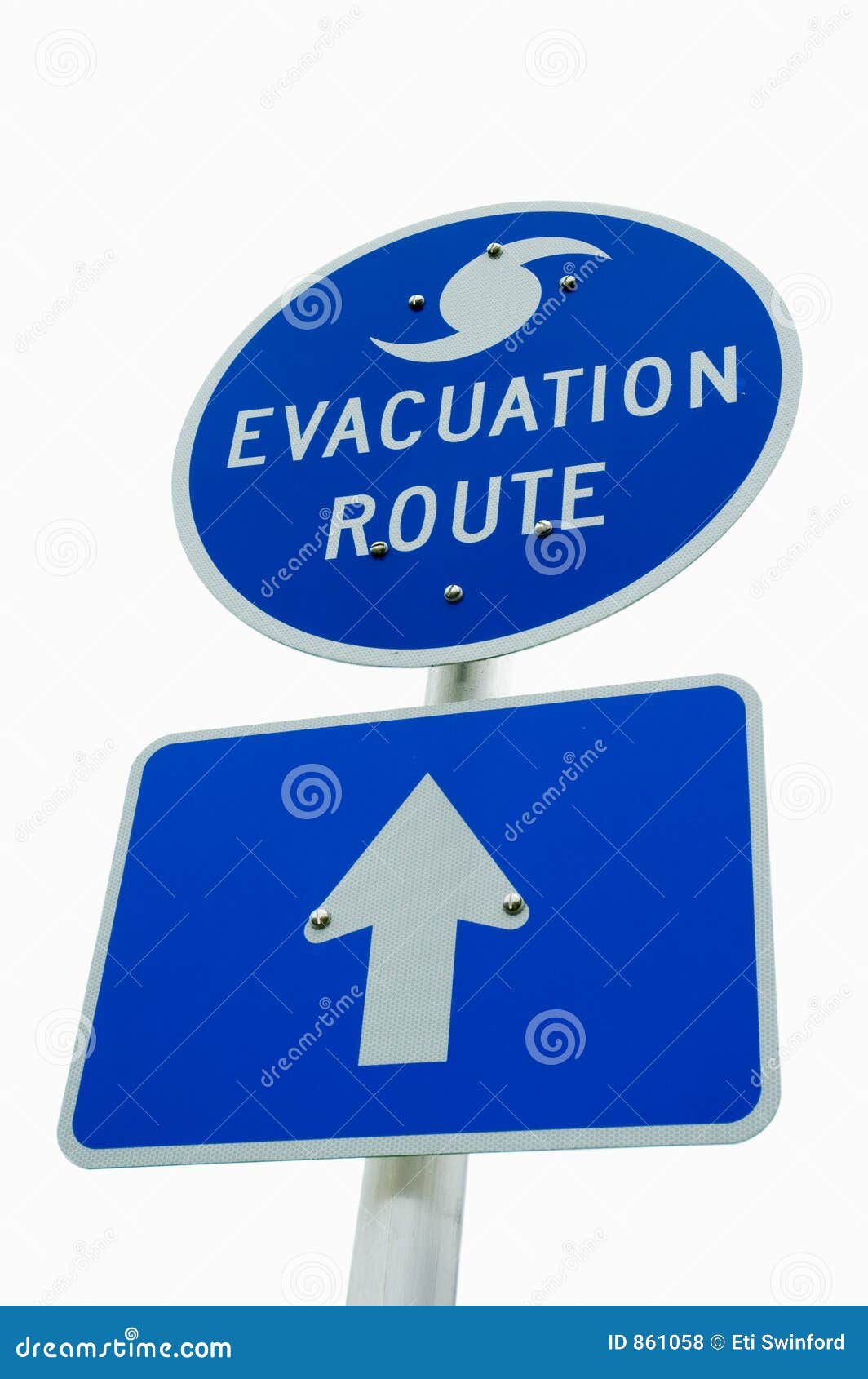 Hurricane Evacuation Sign Stock Photo. Image Of Flood, Squall - 861058