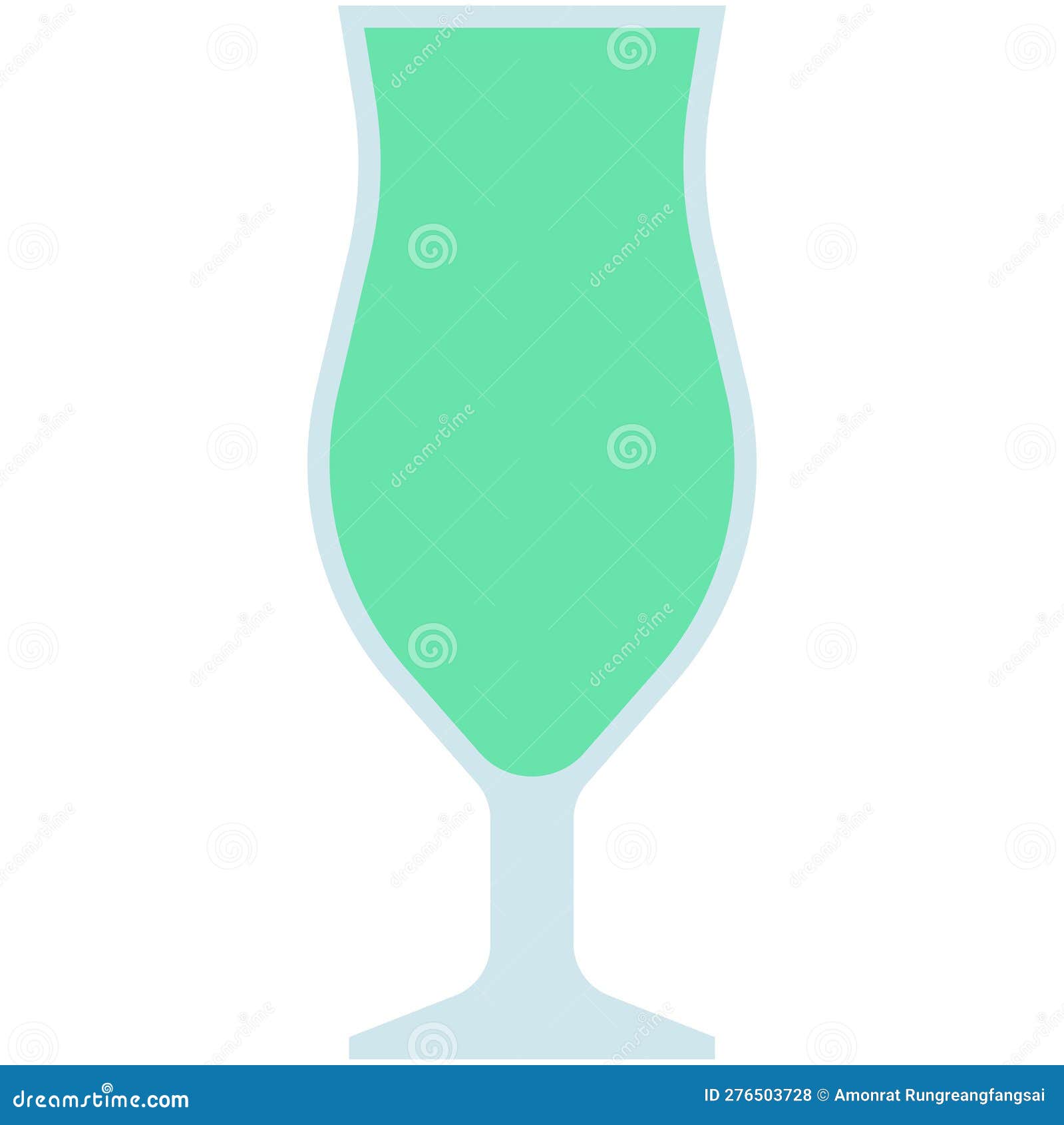 Hurricane Glass Icon, Cocktail Glass Name Related Vector Stock Vector