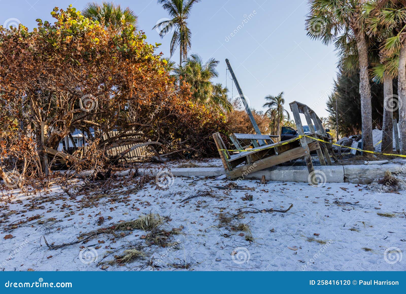 Hurricane Ian Naples Beach Florida Stock Photo Image of shore, winter