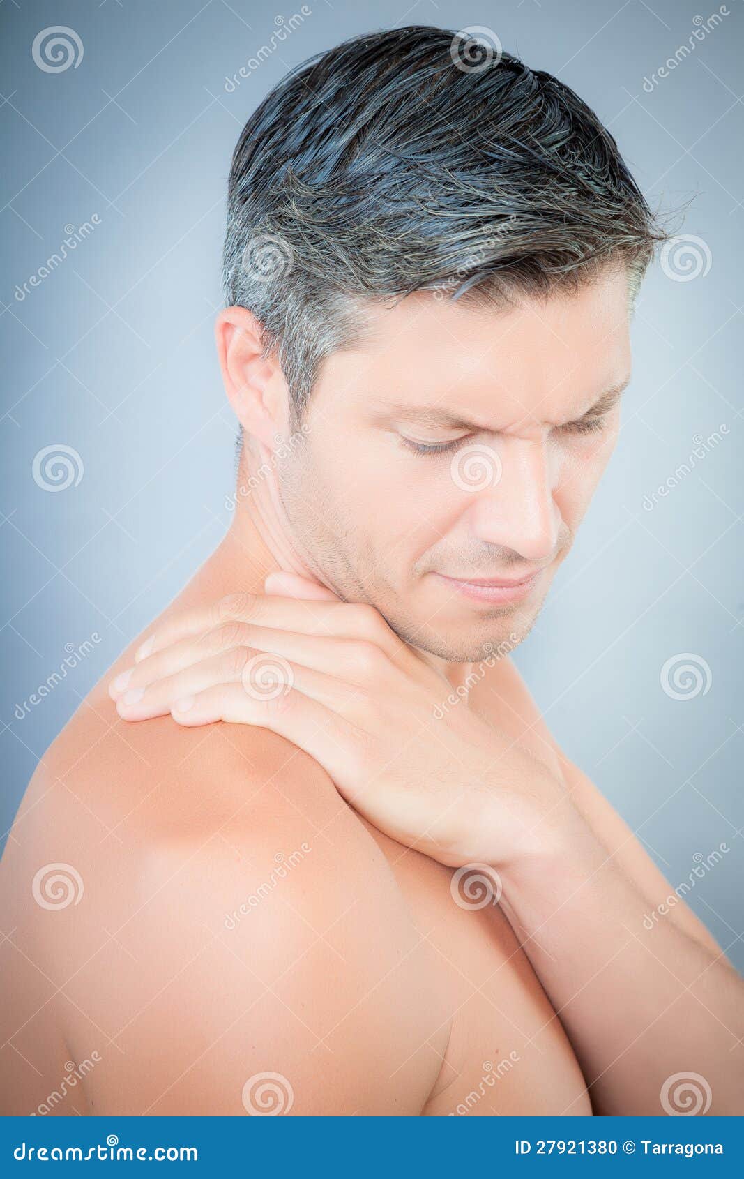 Hurting neck stock photo. Image of cramp, painful, hold 27921380
