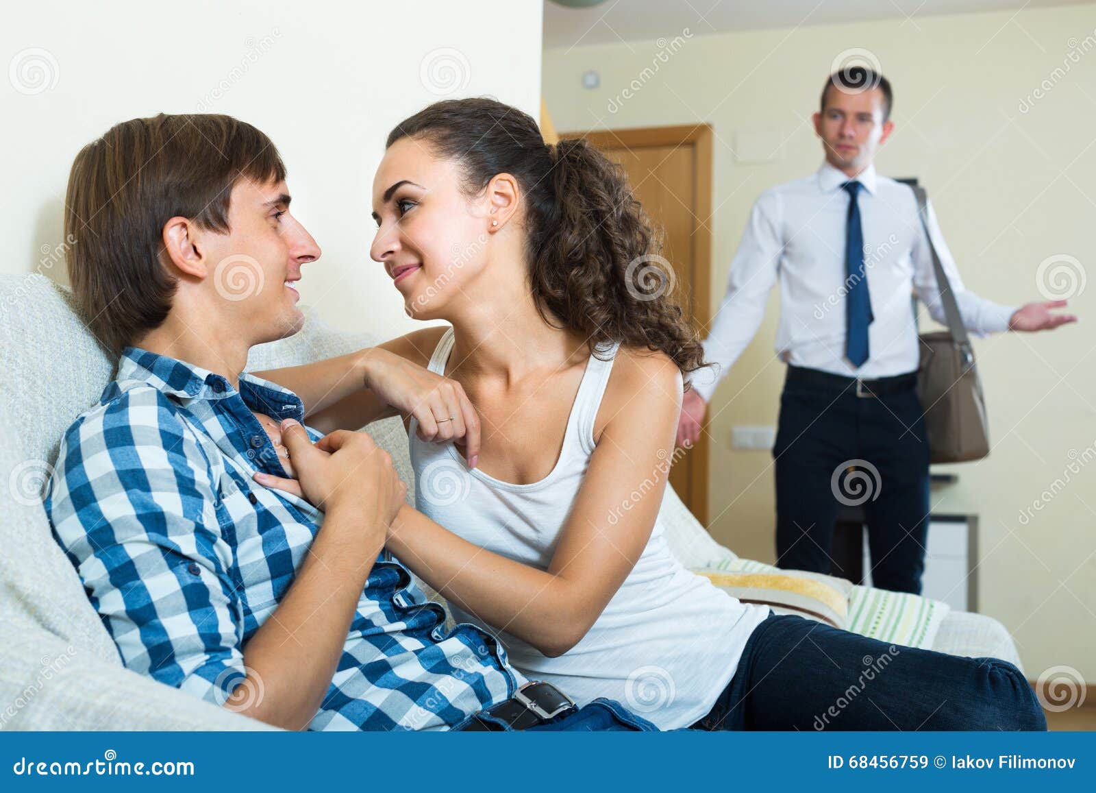Husband Catching Cheating Wife Stock Im photo Husband Catching Cheating Wife Stock Im pic image