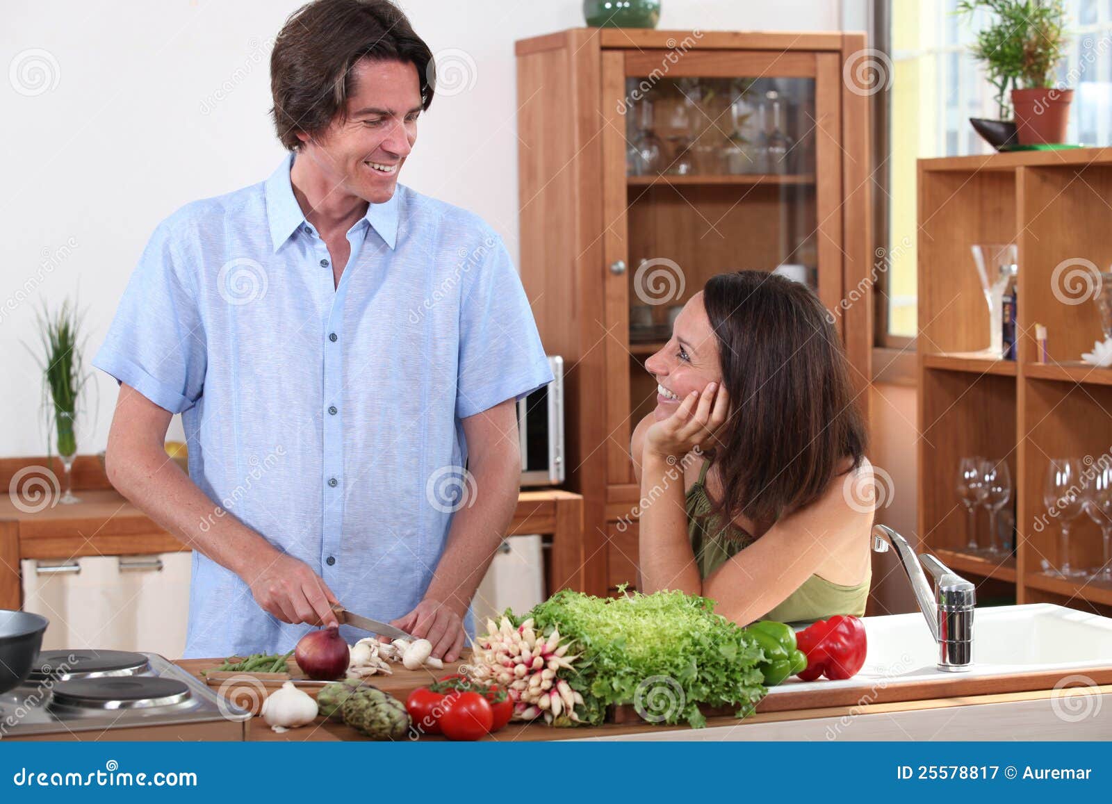 Husband cooking stock image. Image of female, inside 25578817