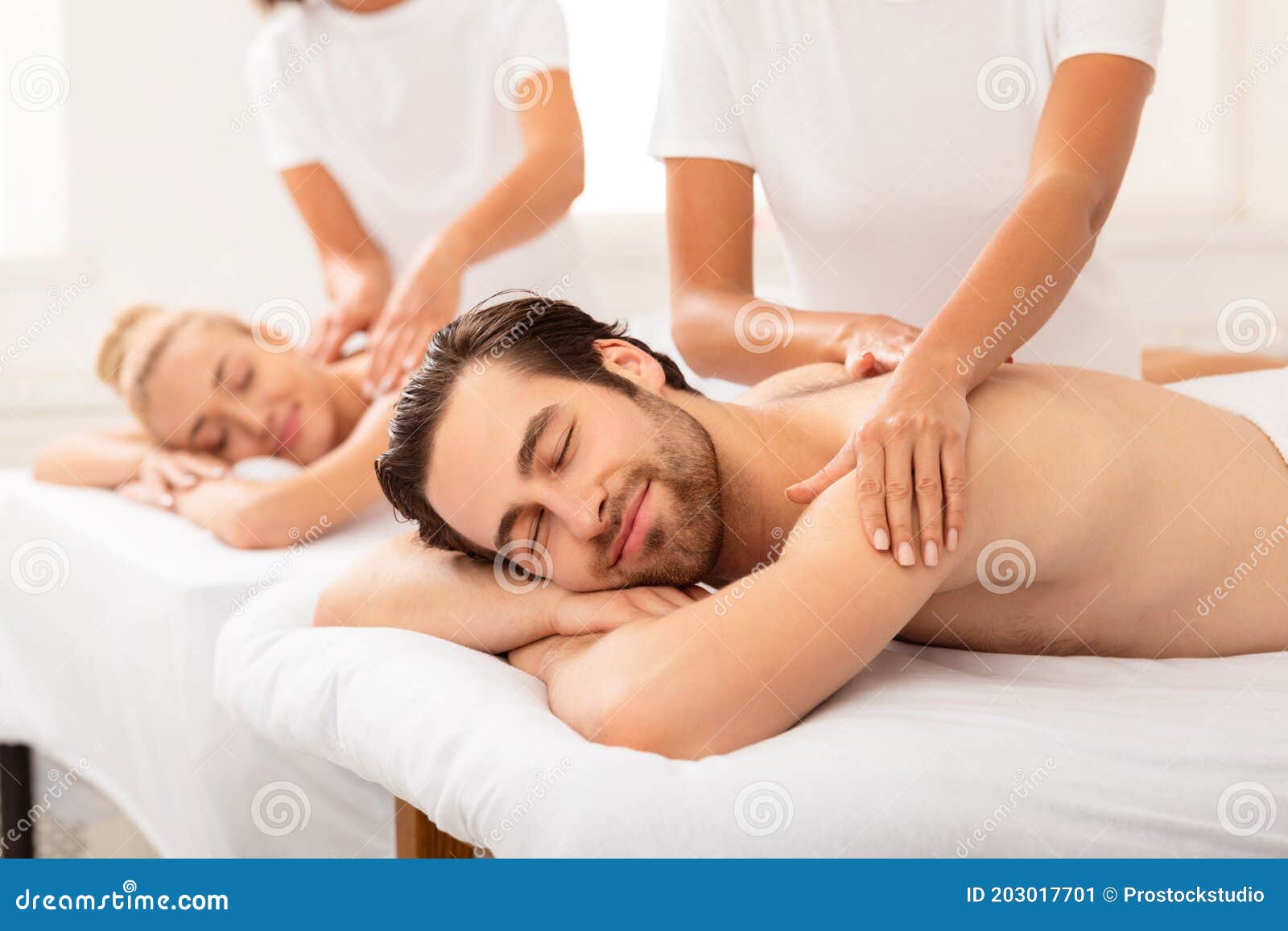 wife gets free massage