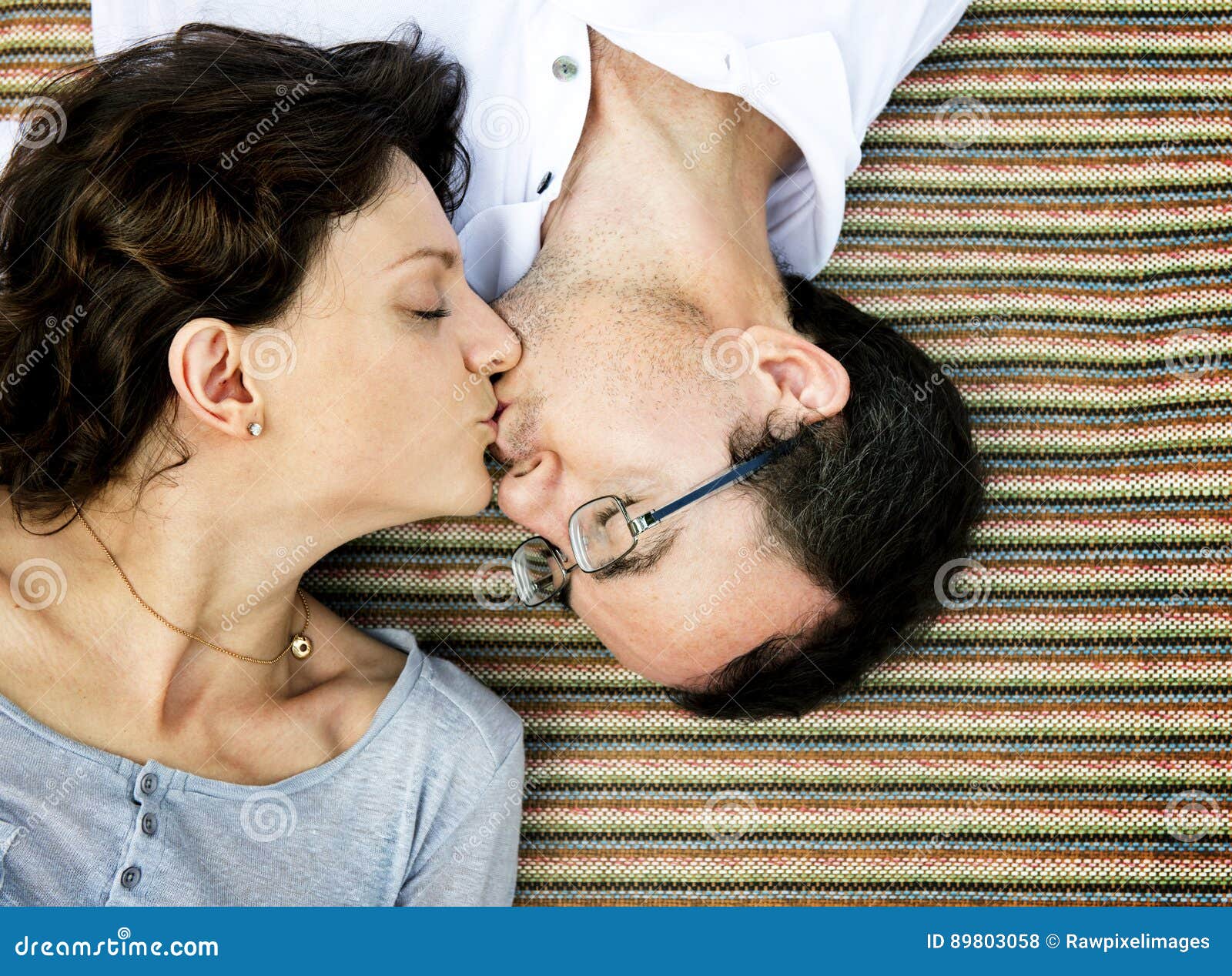 Husband Wife Kiss Romance Lifestyle Stock Photo - Image of people ...