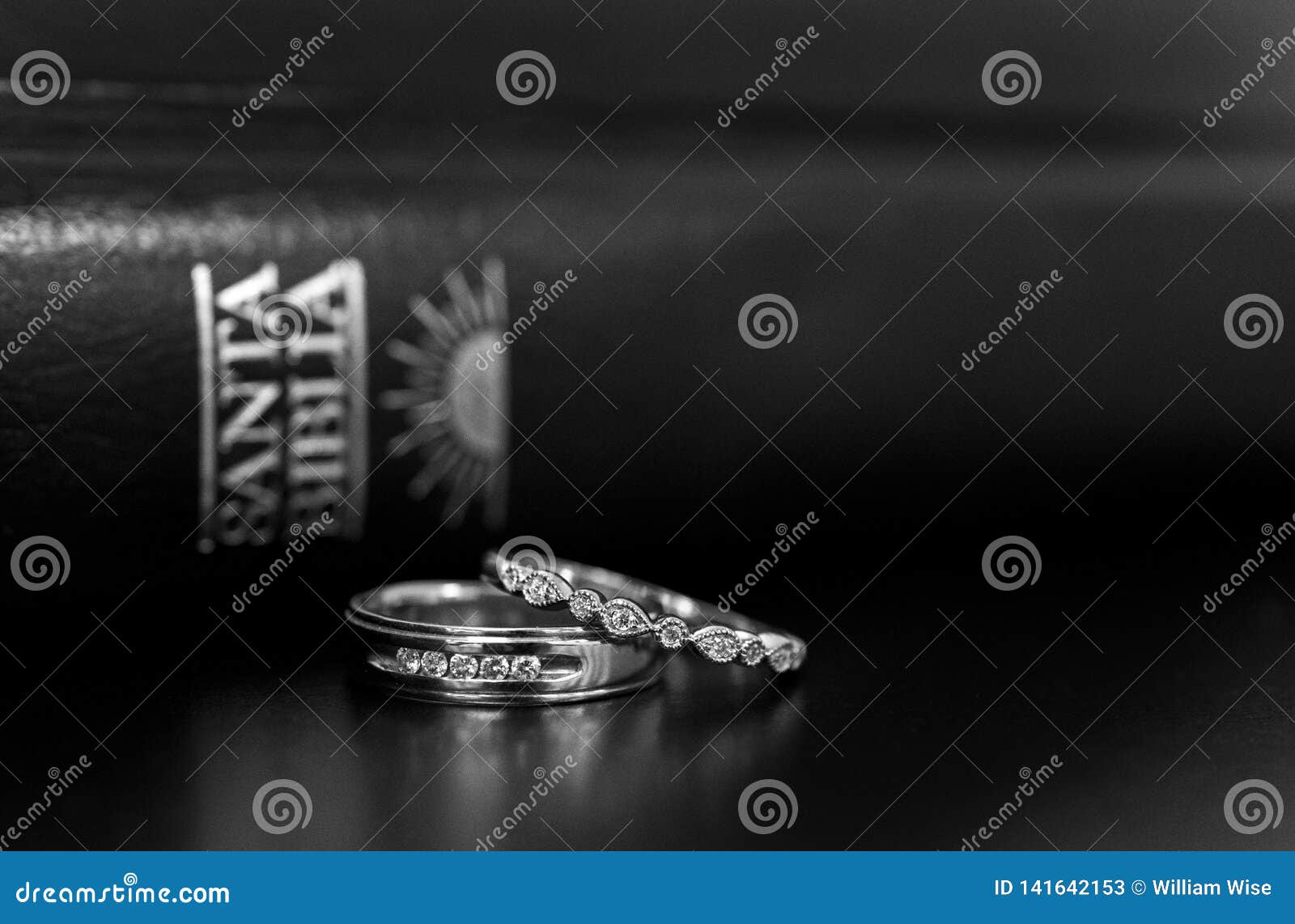 wedding rings and spanish bible