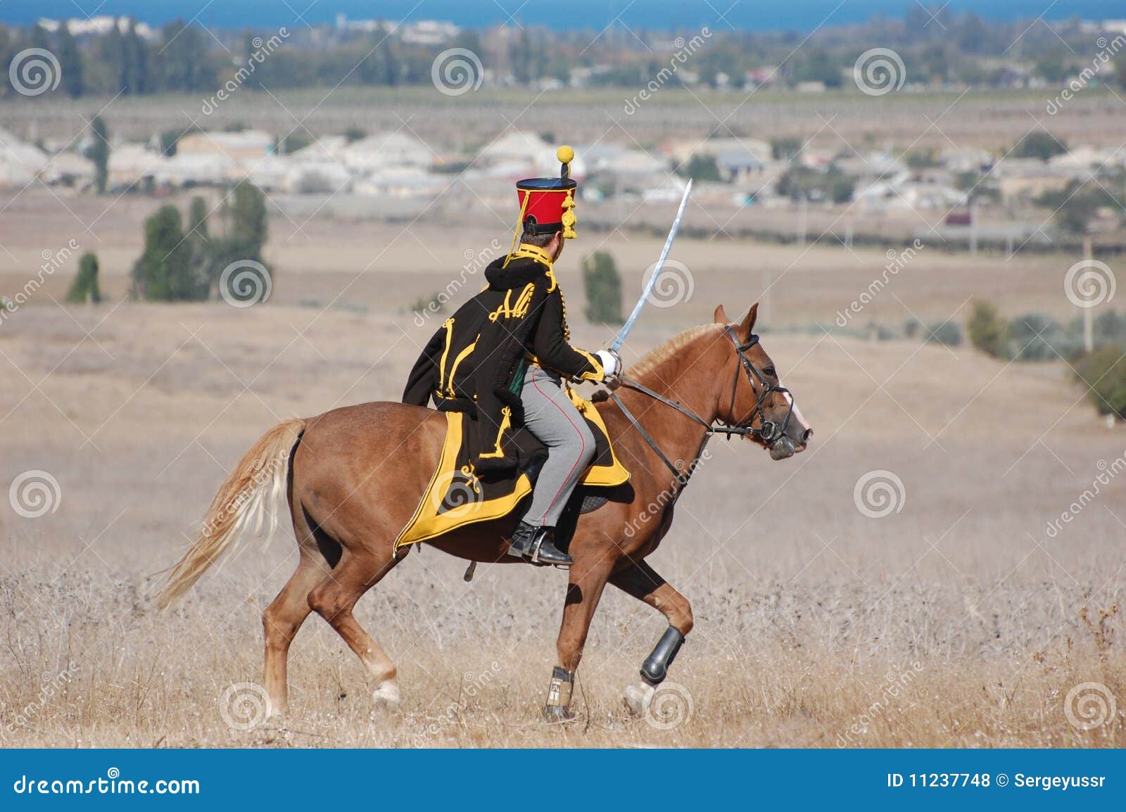 Hussar stock photo. Image of enactment, horse, balaclava 11237748