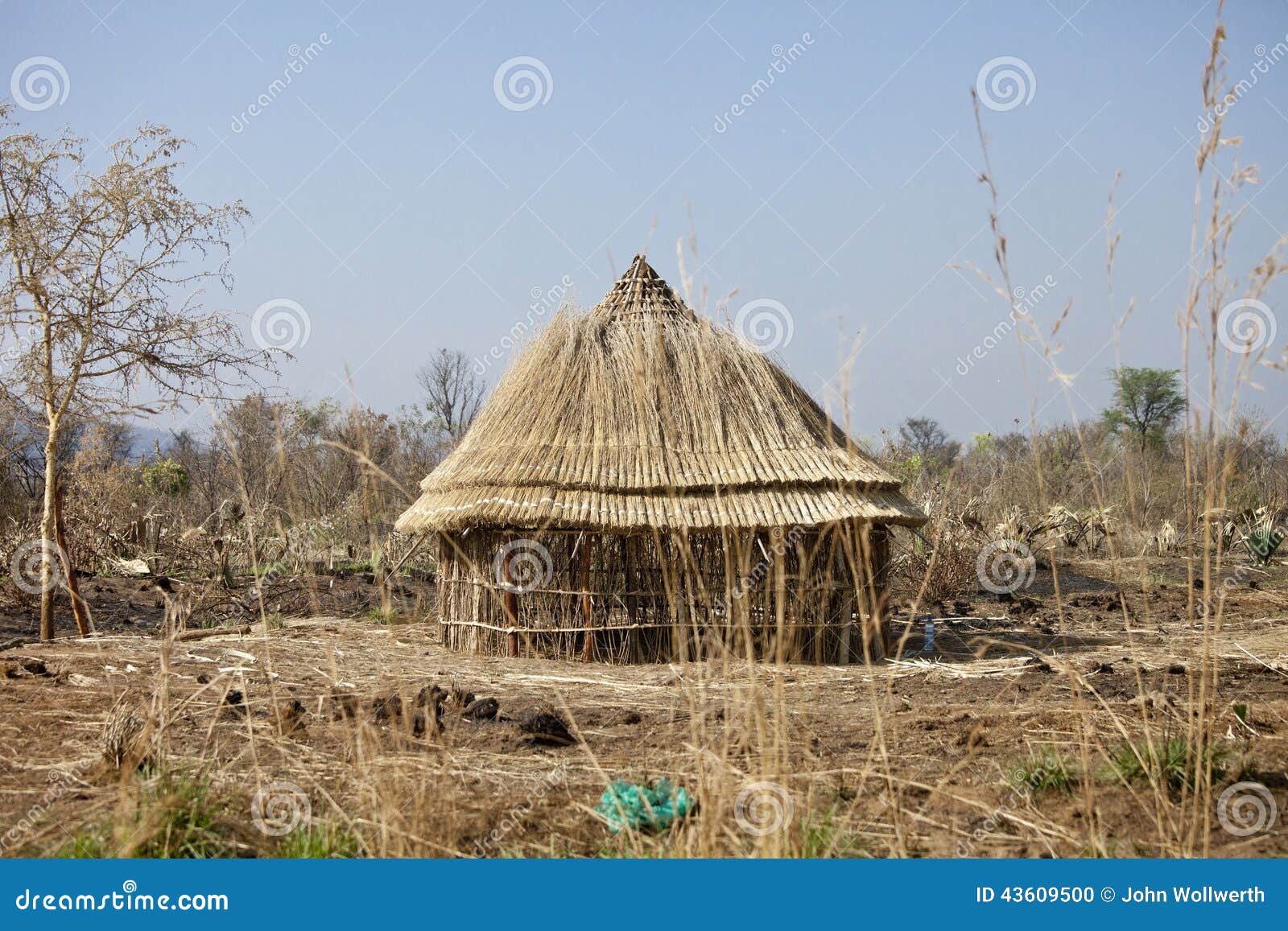 hut being built, south sudan