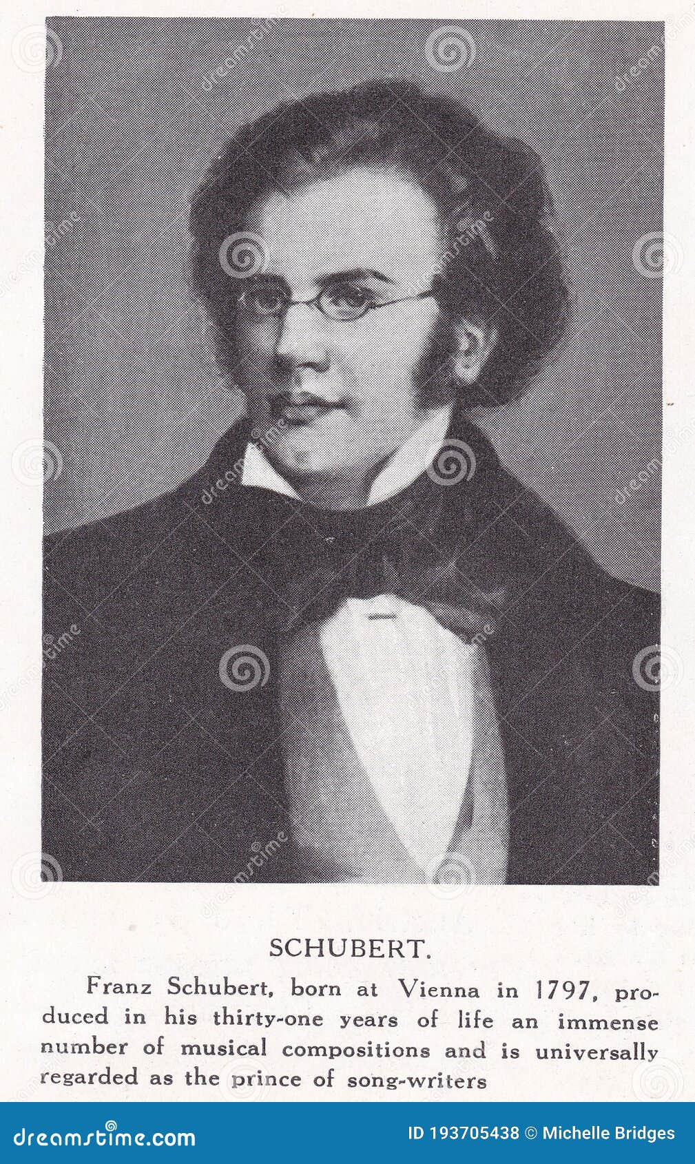 Franz Schubert - Austrian Composer Editorial Stock Photo - Image of