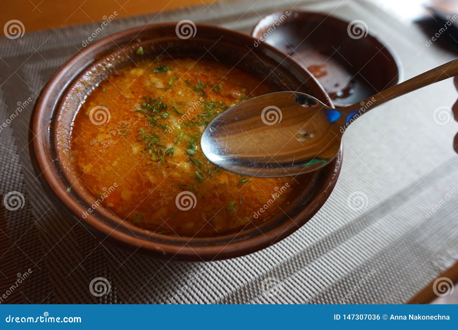 Hutsul National Dish Soup Bograch. Carpathian Mountains. Ukraine. Stock ...