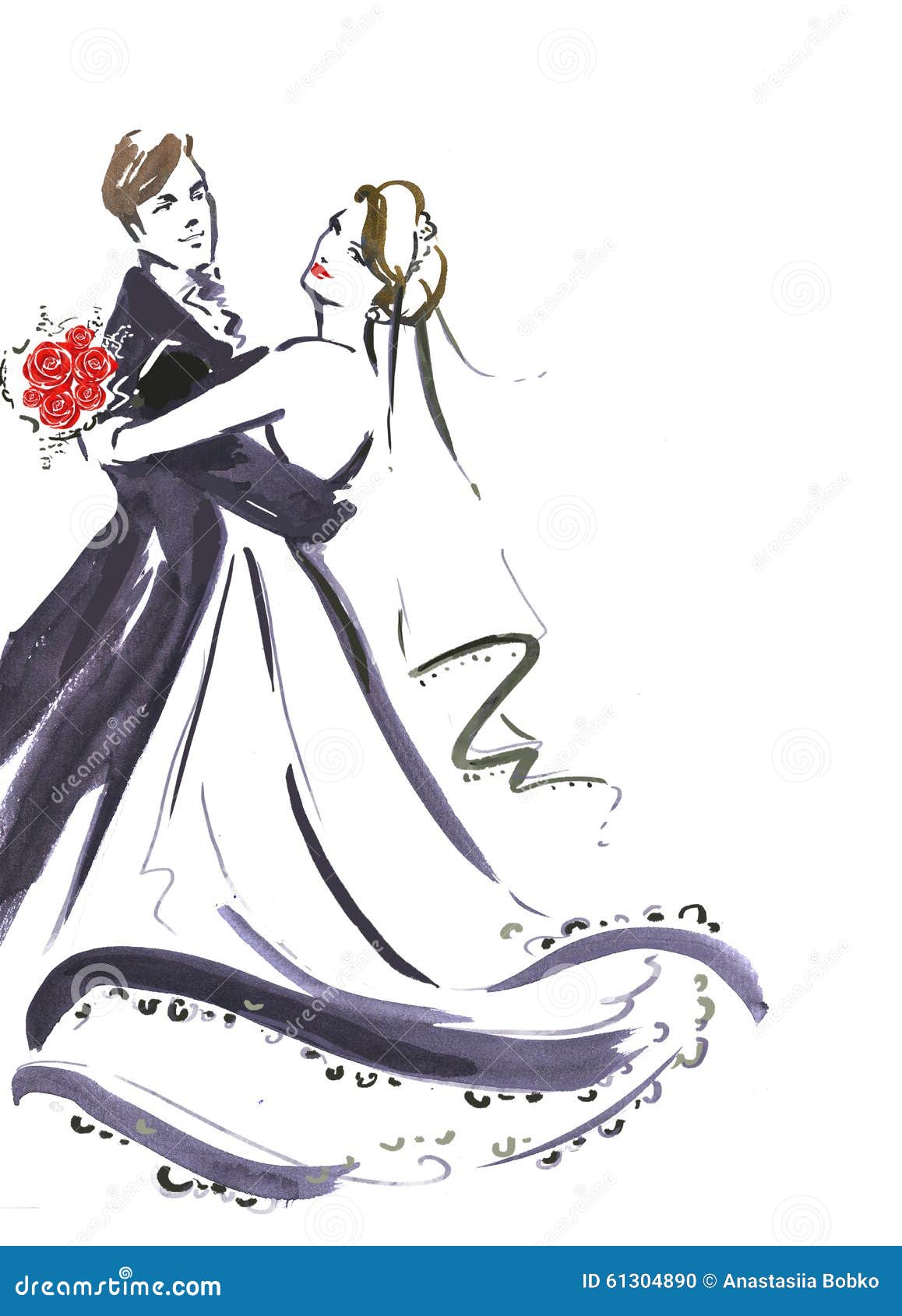 Fonkelnieuw Huwelijks Dansend Paar Silhouet Van Bruid En Bruidegom De CU-32