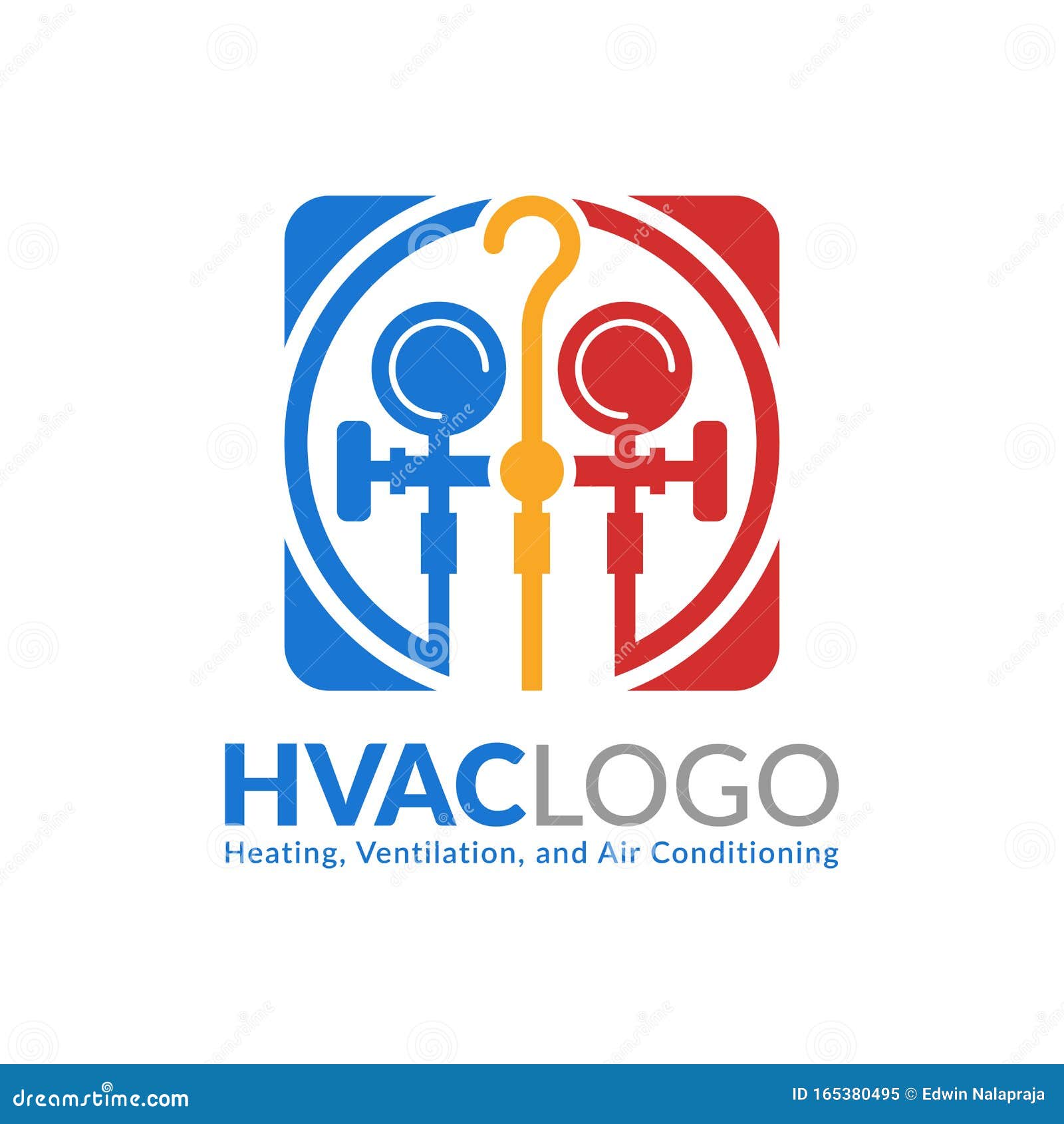 HVAC Logo Design, Heating Ventilation and Air Conditioning Logo or Icon