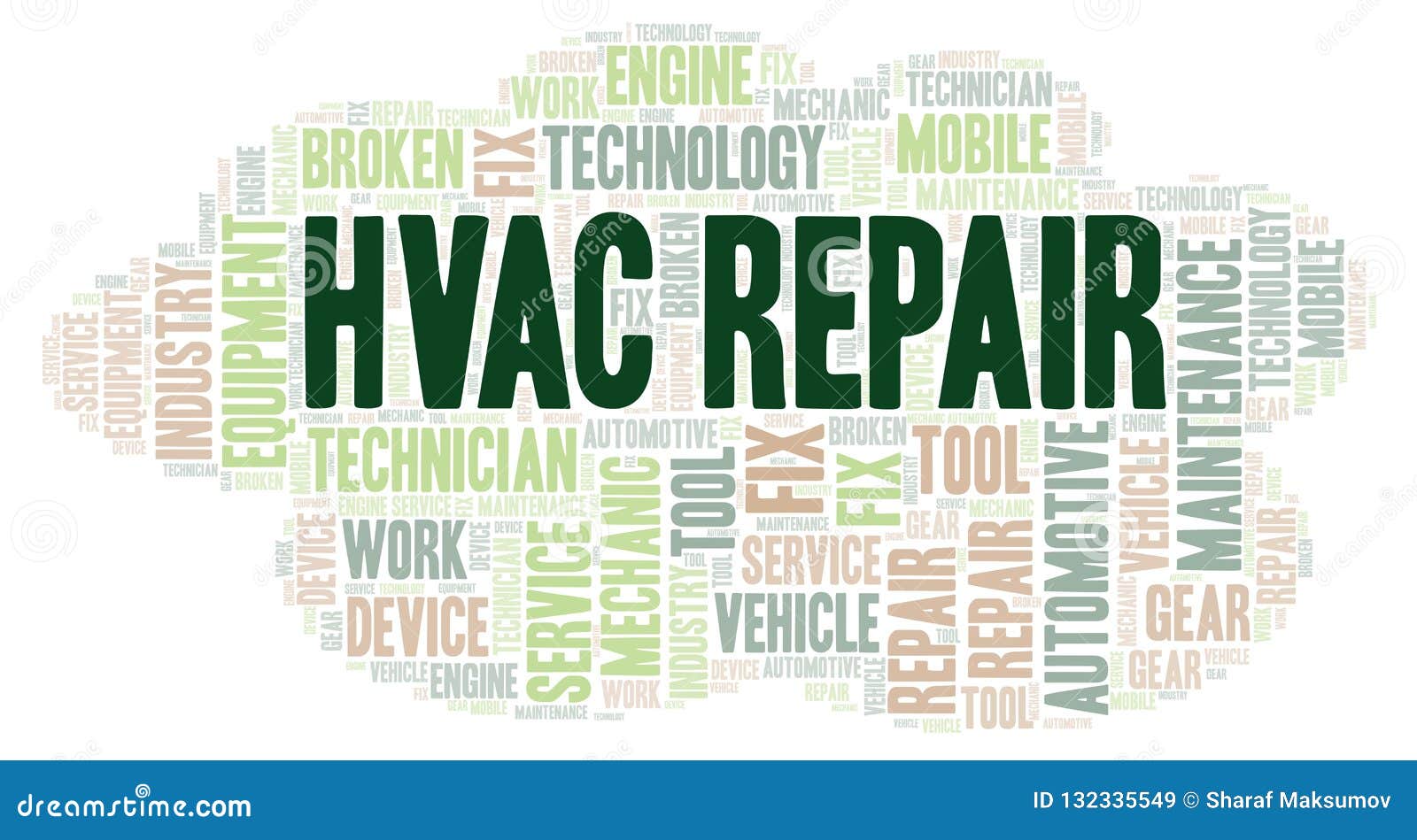 Hvac Repair word cloud stock illustration. Illustration of collage