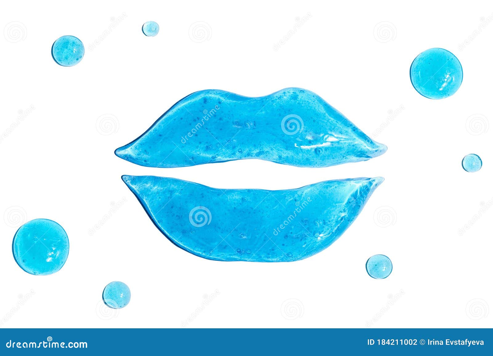 hyaluronic acid in the form of puffy lips. injection and cosmetic facial treatments