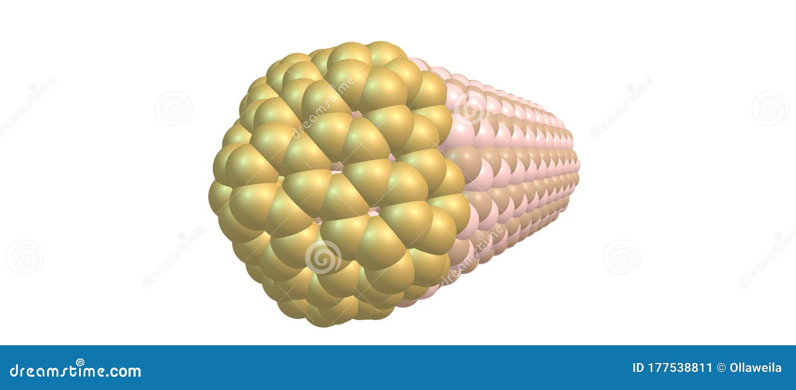 hybrid capped nanotube molecular structure  on white