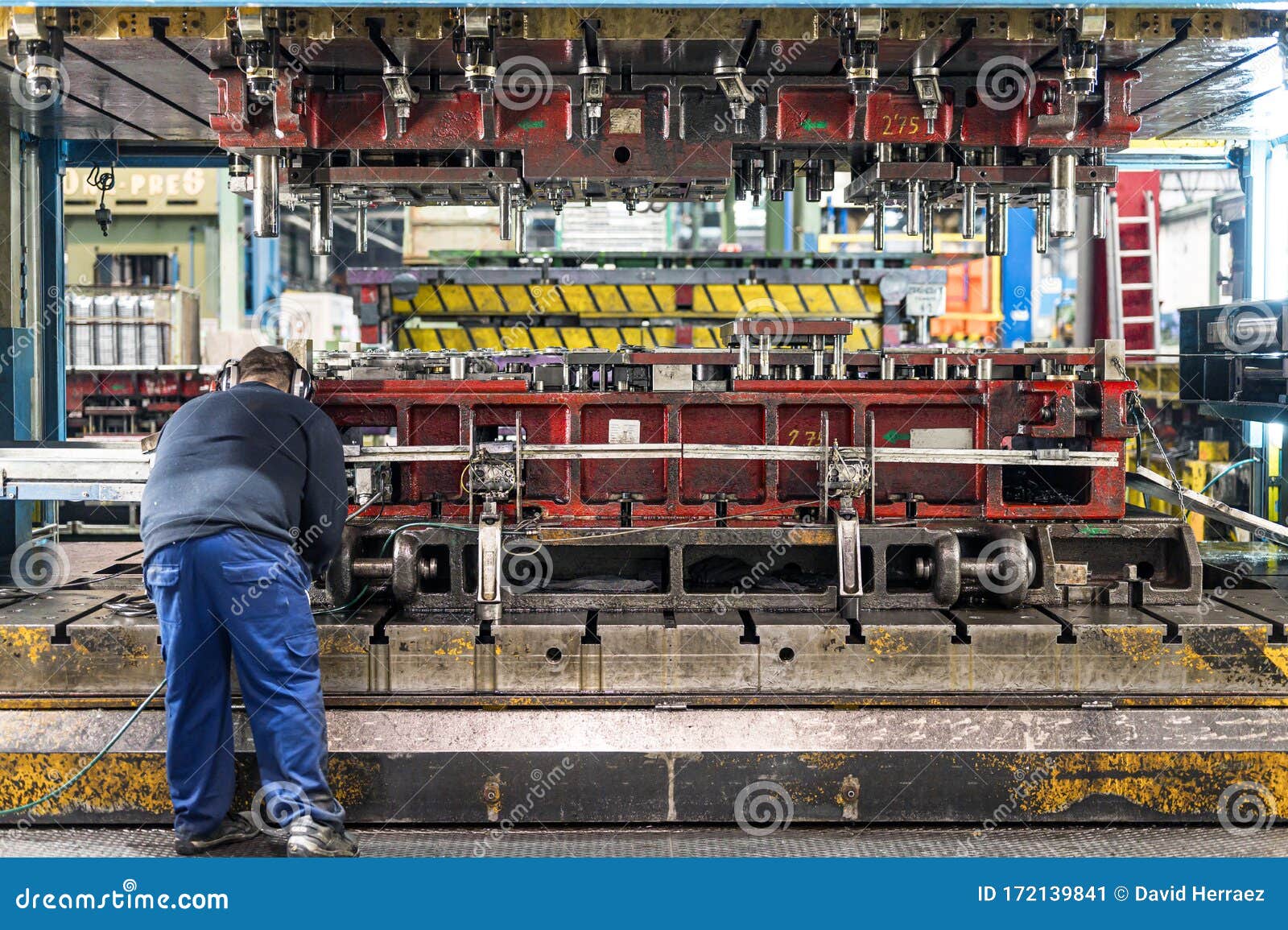 The Hydraulic Bending Machine Operation by Technical Operator. Sheet