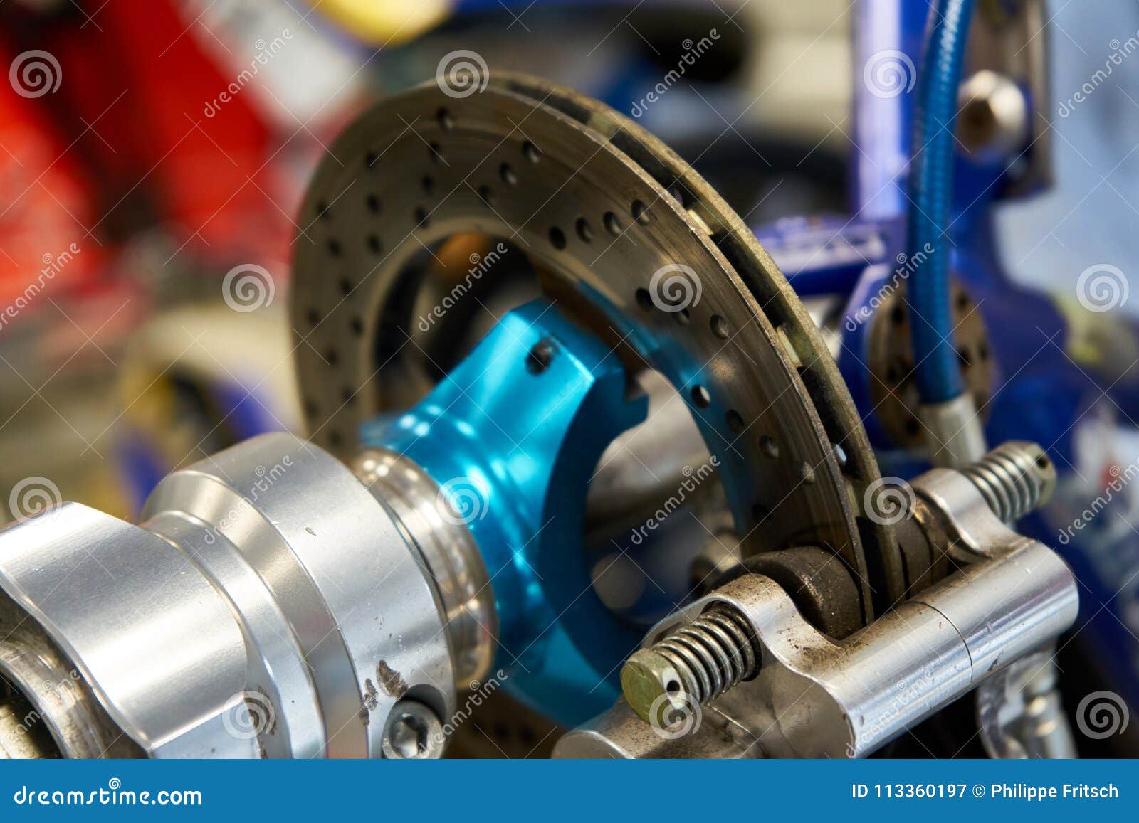 Hydraulic Brake System with Pistons and Disc on a Competition Go Stock