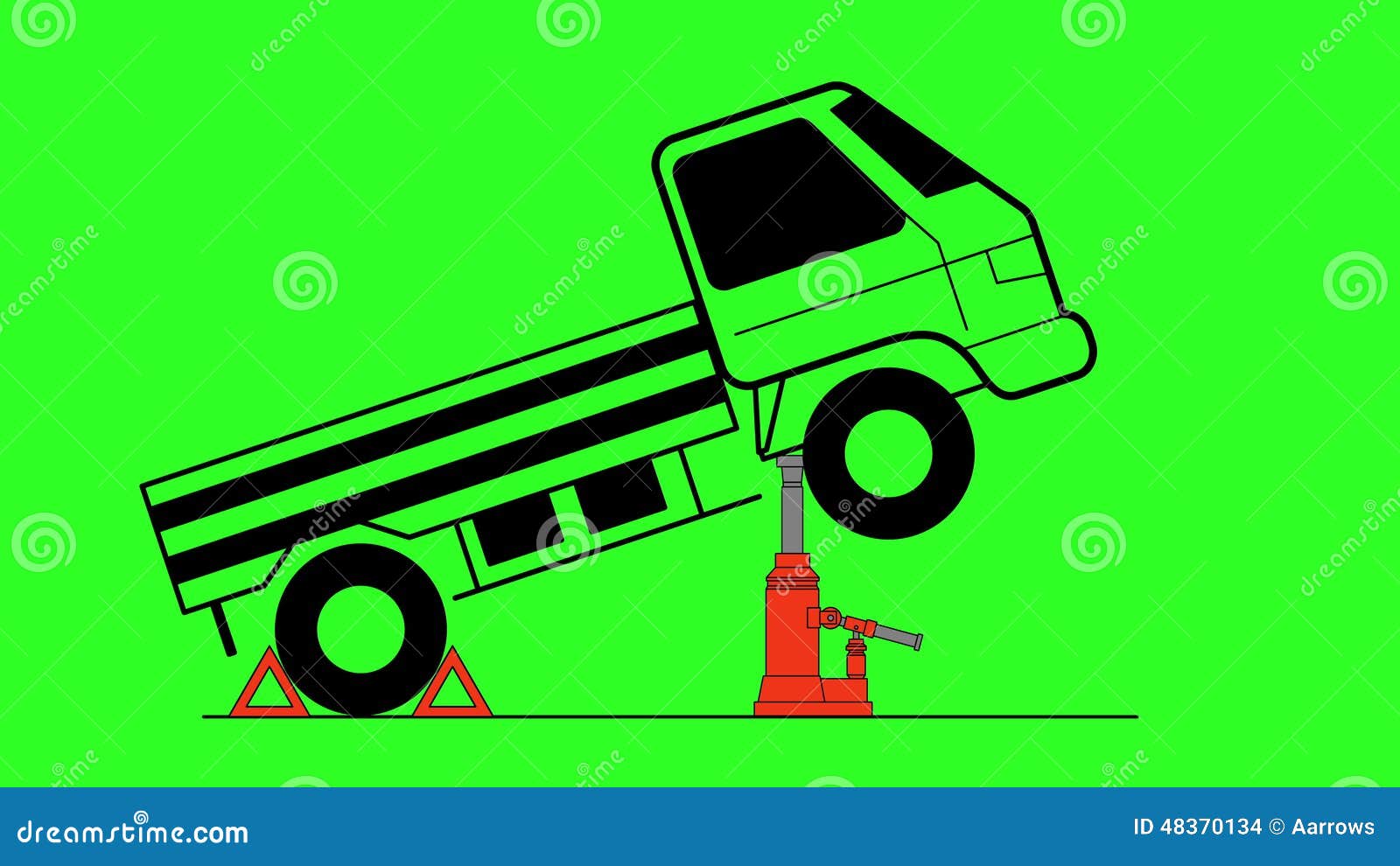 Hydraulic Car Jack To Lift and Repair Vehicle. Green Screen Background  Stock Footage - Video of 4096, assistance: 48370134