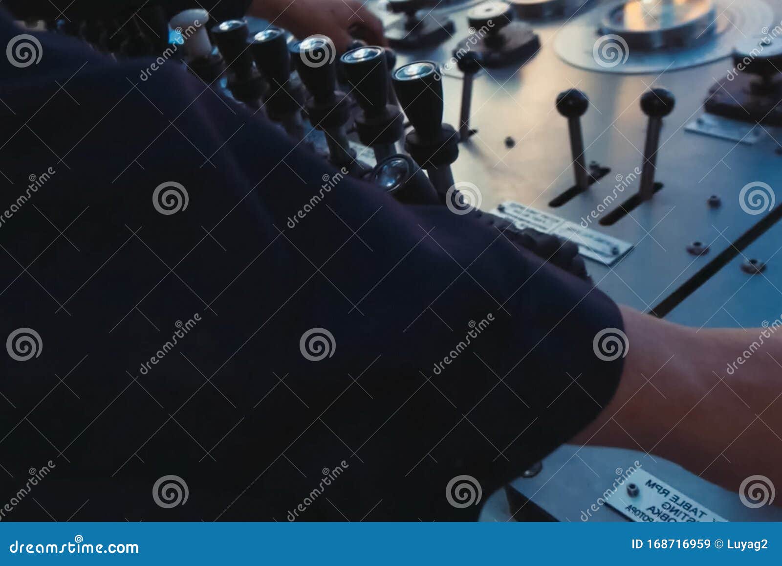 Hydraulic control levers stock image. Image of fluid 168716959