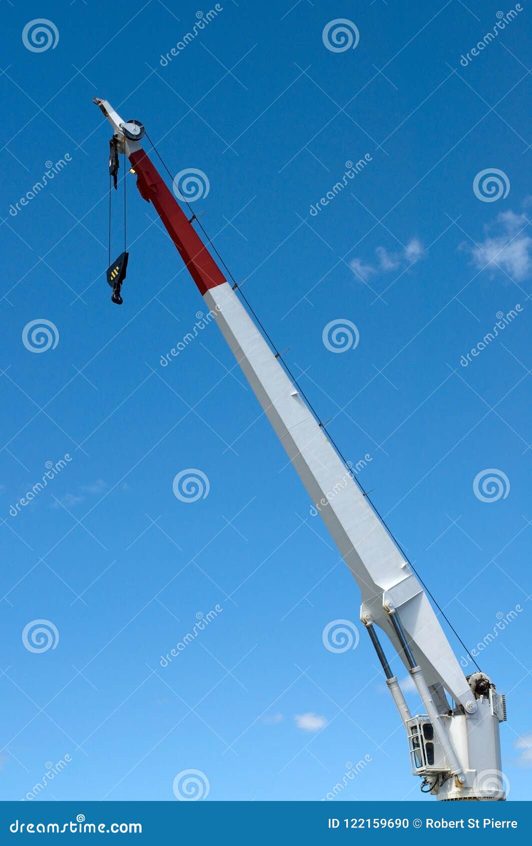 Hydraulic Outriggers Of The Crane Installed On The Truck Stock Image