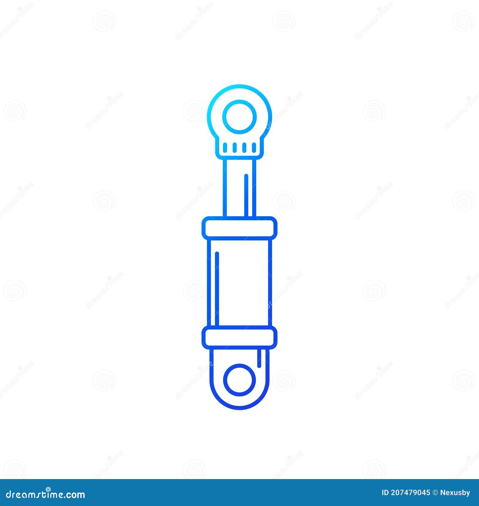 Hydraulic Cylinder Logo Design. Hydraulic Damper Vector Design