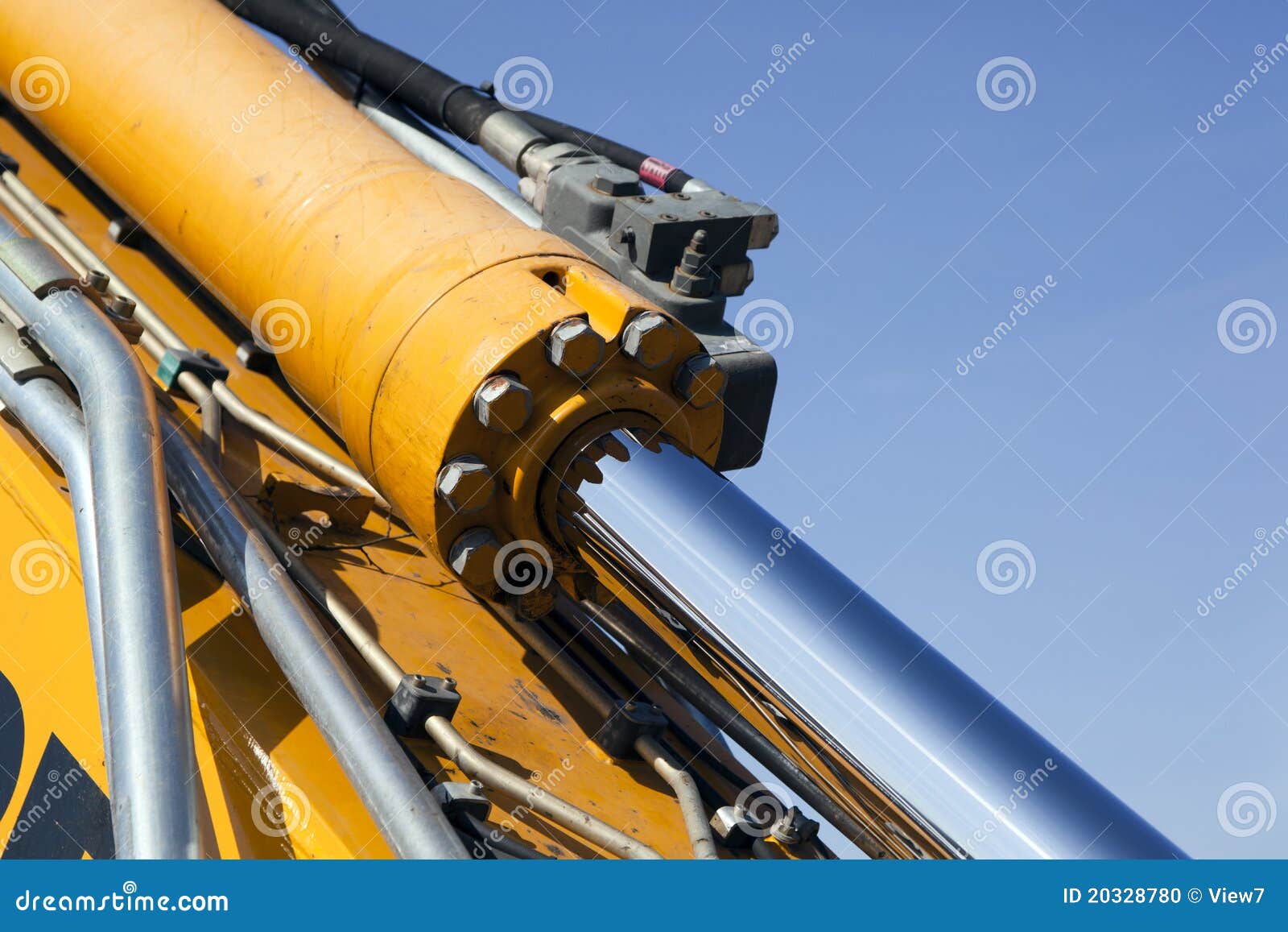 Hydraulic detail stock photo. Image of hoses, chrome 20328780