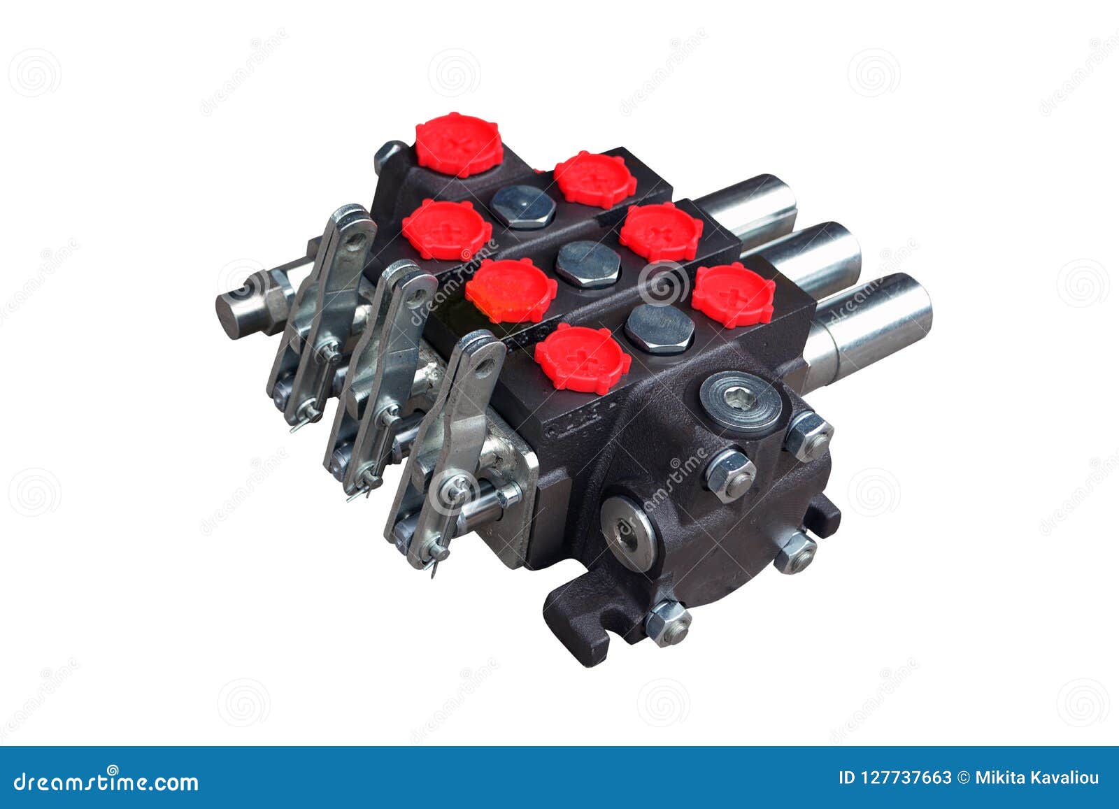 Hydraulic Distributor of the Tractor Stock Image Image of technology