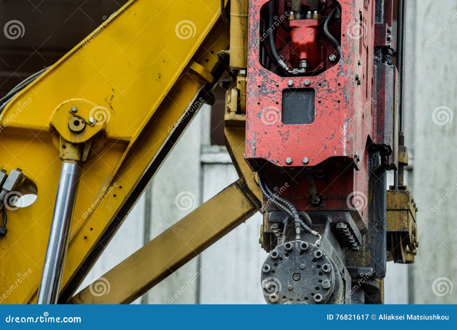 Hydraulic Drive of the Truck Crane Stock Image Image of machine, pipe