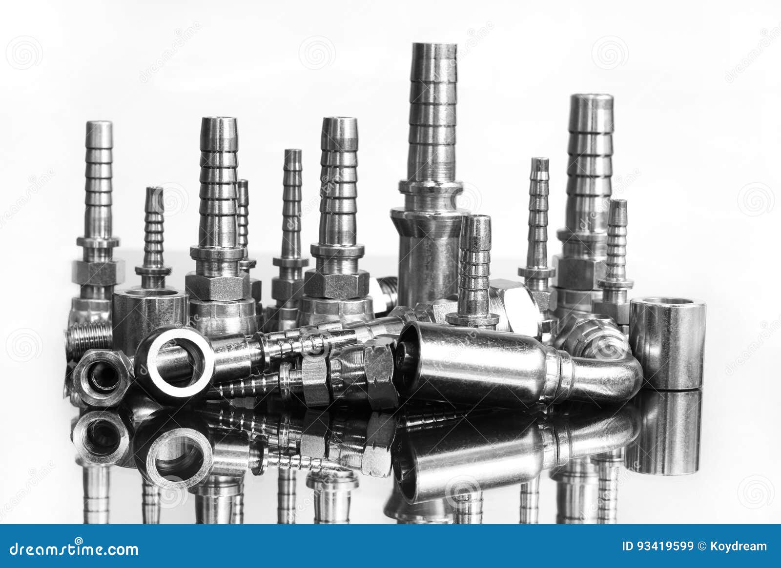 The hydraulic fitting. stock image. Image of link, connection 93419599