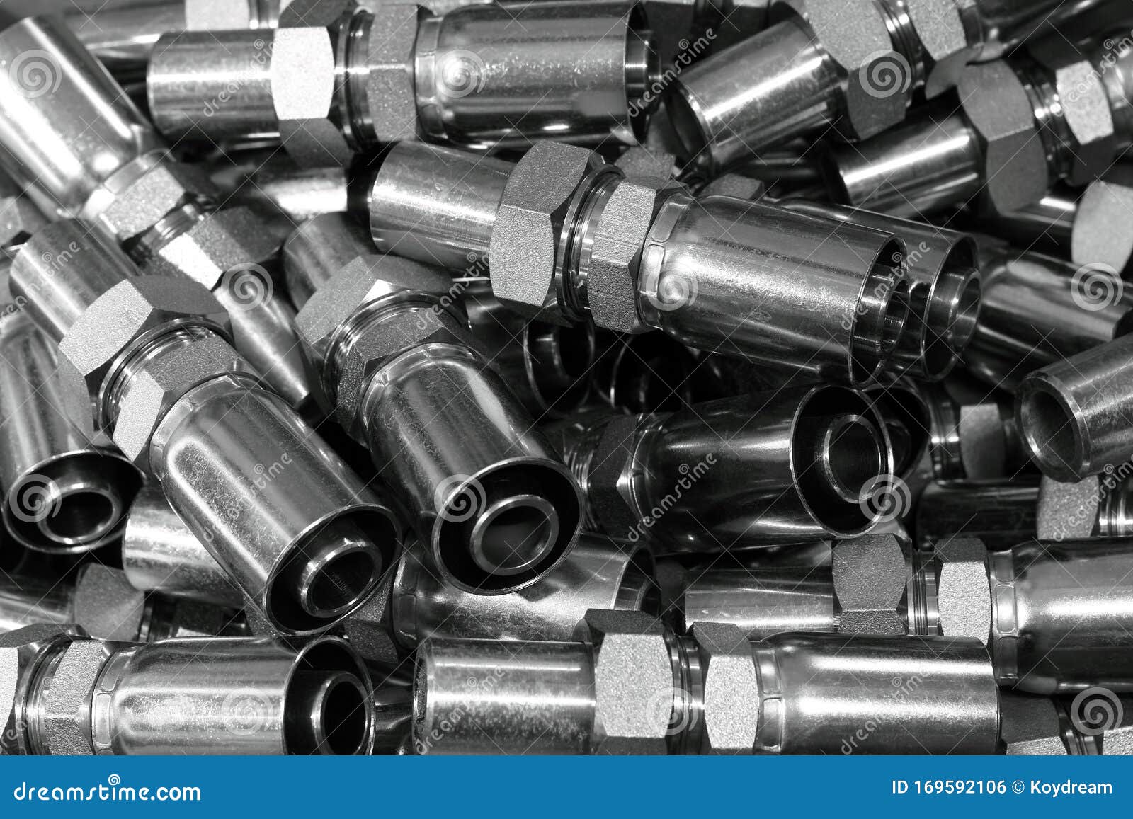 The hydraulic fitting stock photo. Image of machinery 169592106