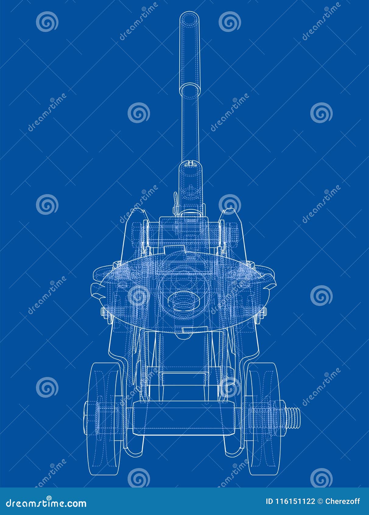 Hydraulic Floor Jack Outline Vector Stock Vector Illustration