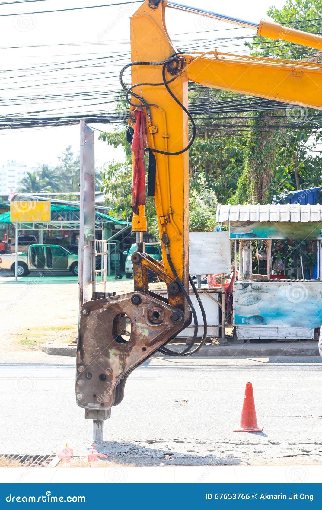 Hydraulic hammer stock photo. Image of hammer, method 67653766