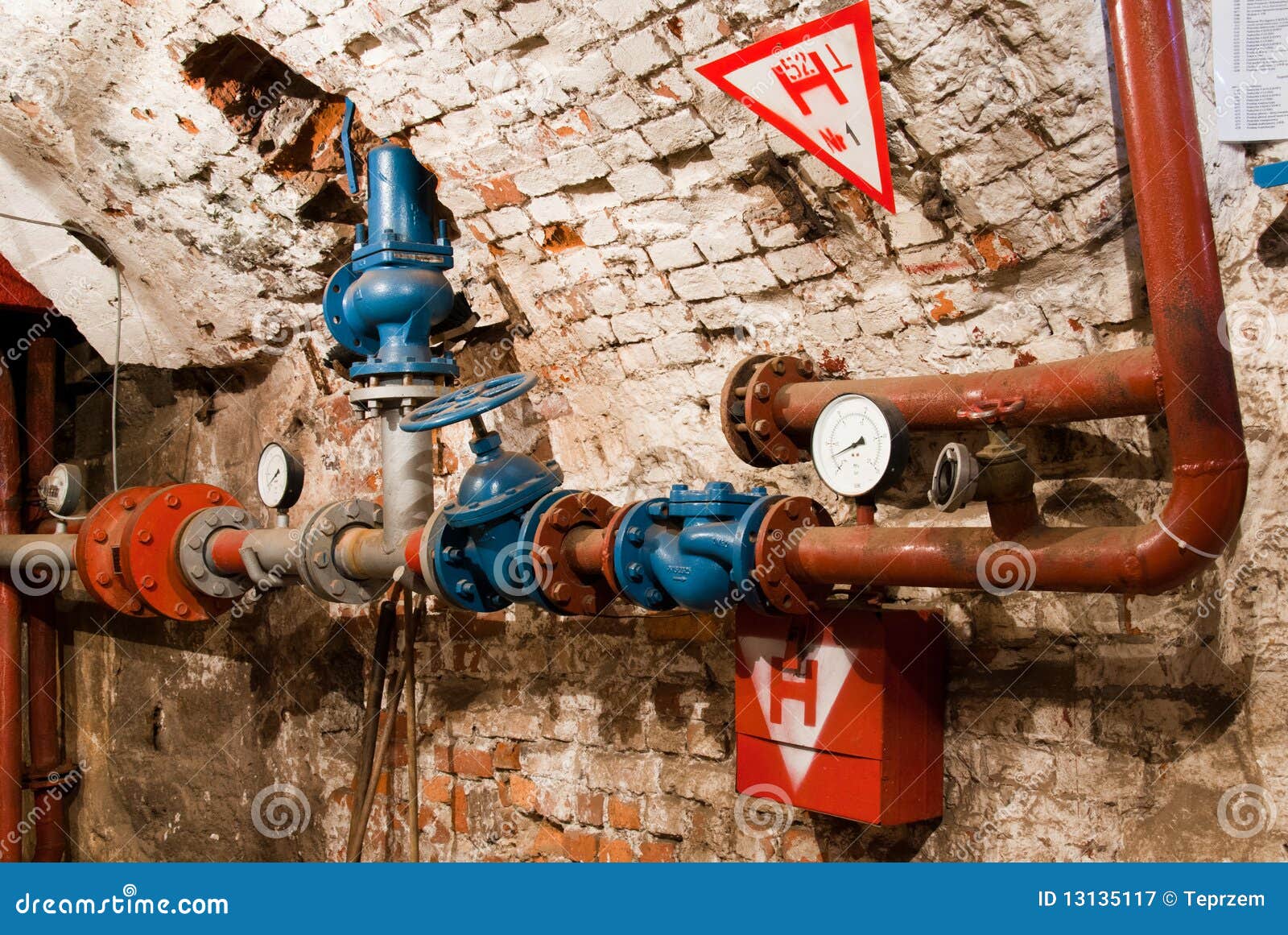 Hydraulic installation stock image. Image of valves, geology 13135117