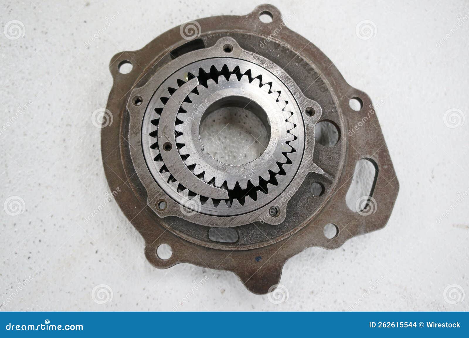 Hydraulic Internal Gear Pump on White Background Stock Photo Image of