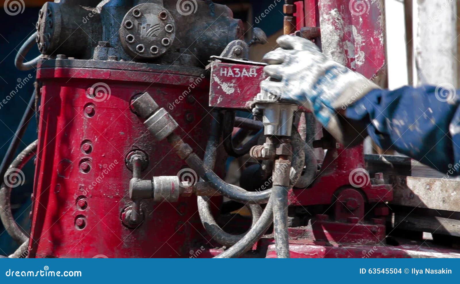 A Hydraulic Key Oilfield Industry Drilling Rig Stock Footage Video of