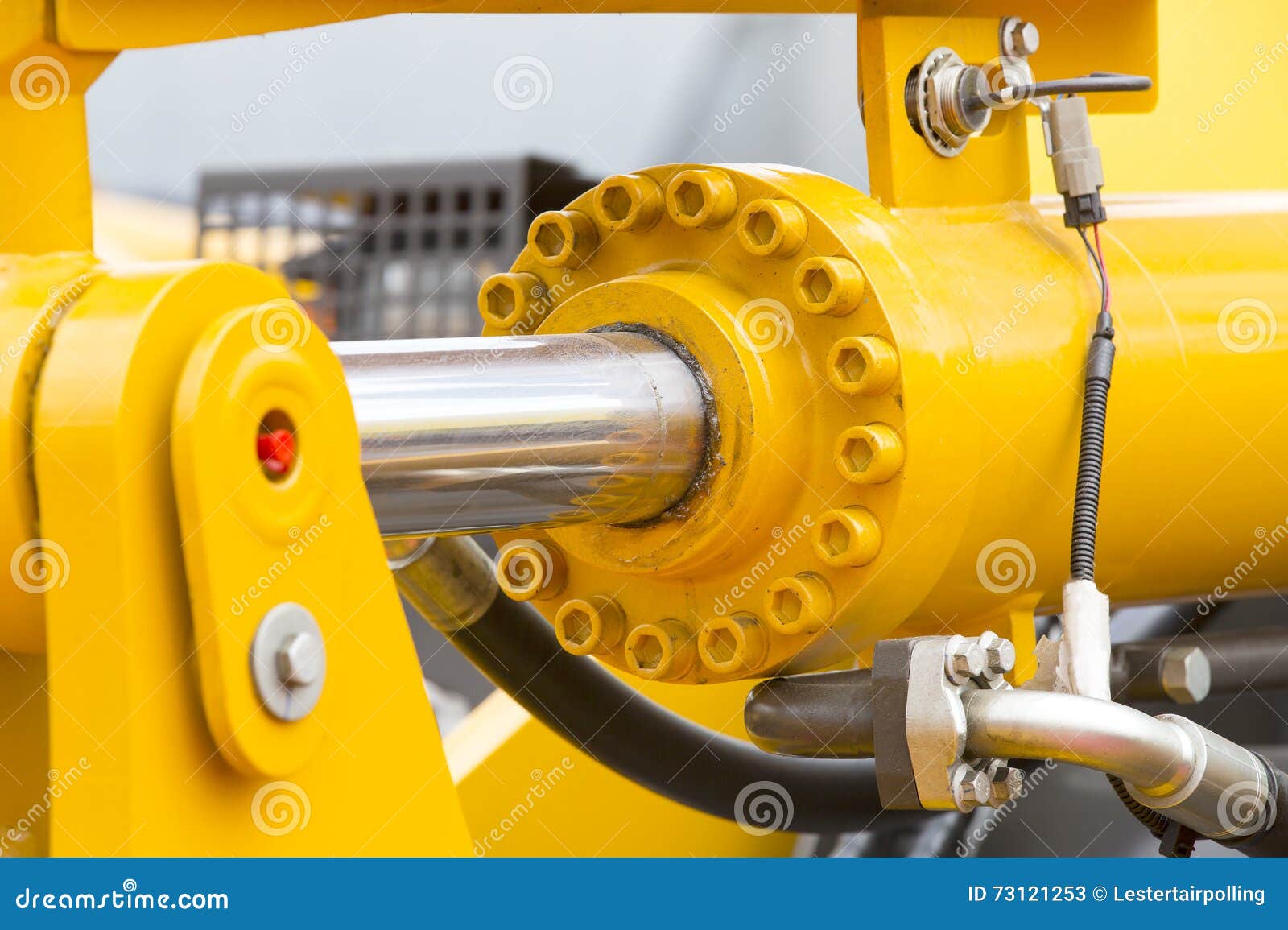 Hydraulic mechanism stock image. Image of mechanism, powerful 73121253