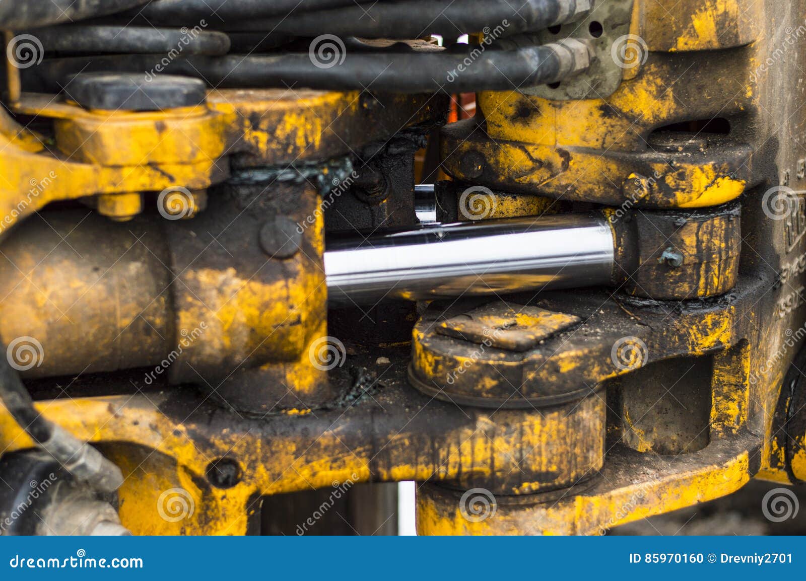 The Hydraulic Mechanism Of The Tractor Loader Stock Photo Image of
